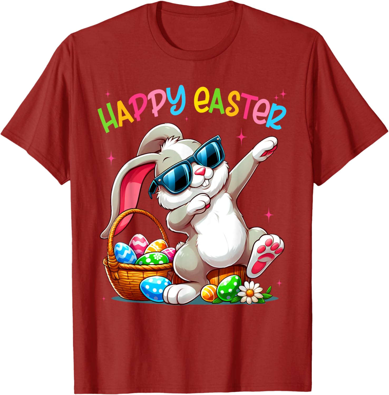 Funny Dabbing Bunny Easter Happy Easter for Boys Girls Adult T-Shirt