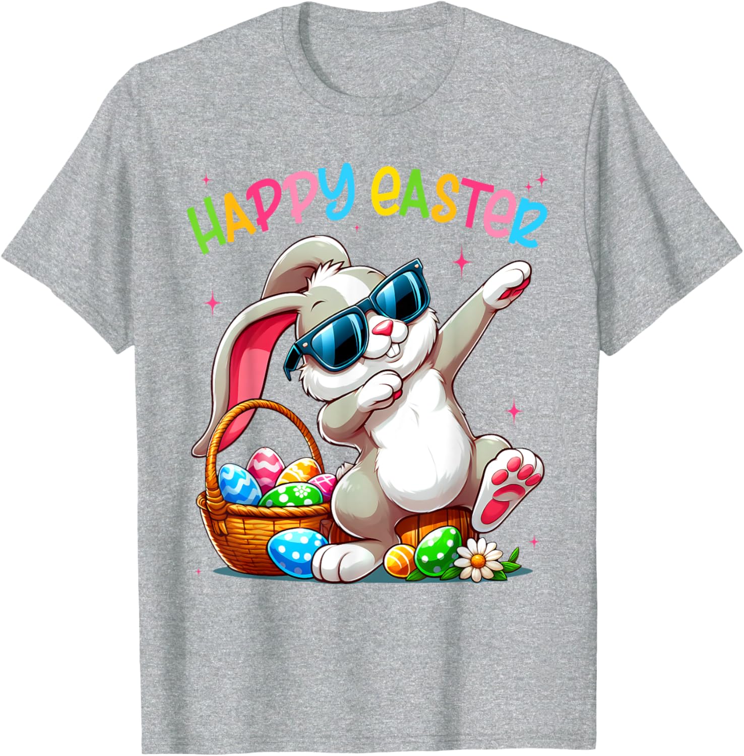 Funny Dabbing Bunny Easter Happy Easter for Boys Girls Adult T-Shirt