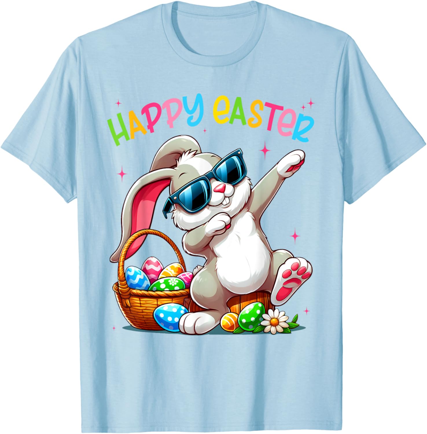 Funny Dabbing Bunny Easter Happy Easter for Boys Girls Adult T-Shirt