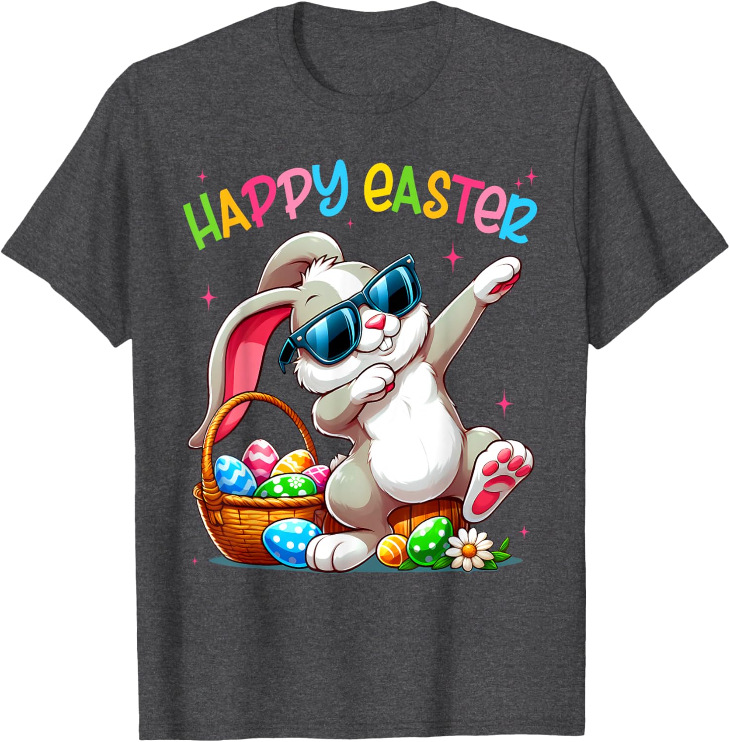 Funny Dabbing Bunny Easter Happy Easter for Boys Girls Adult T-Shirt