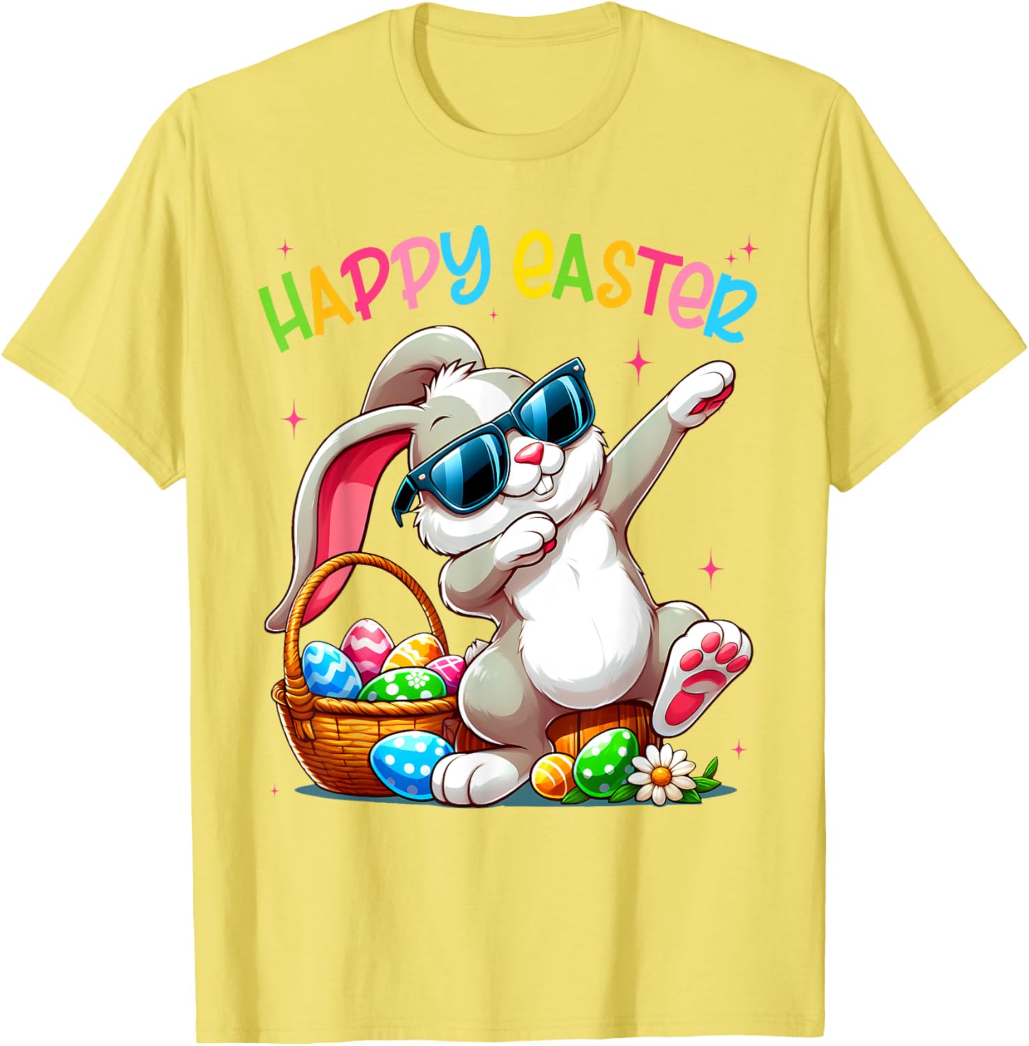 Funny Dabbing Bunny Easter Happy Easter for Boys Girls Adult T-Shirt