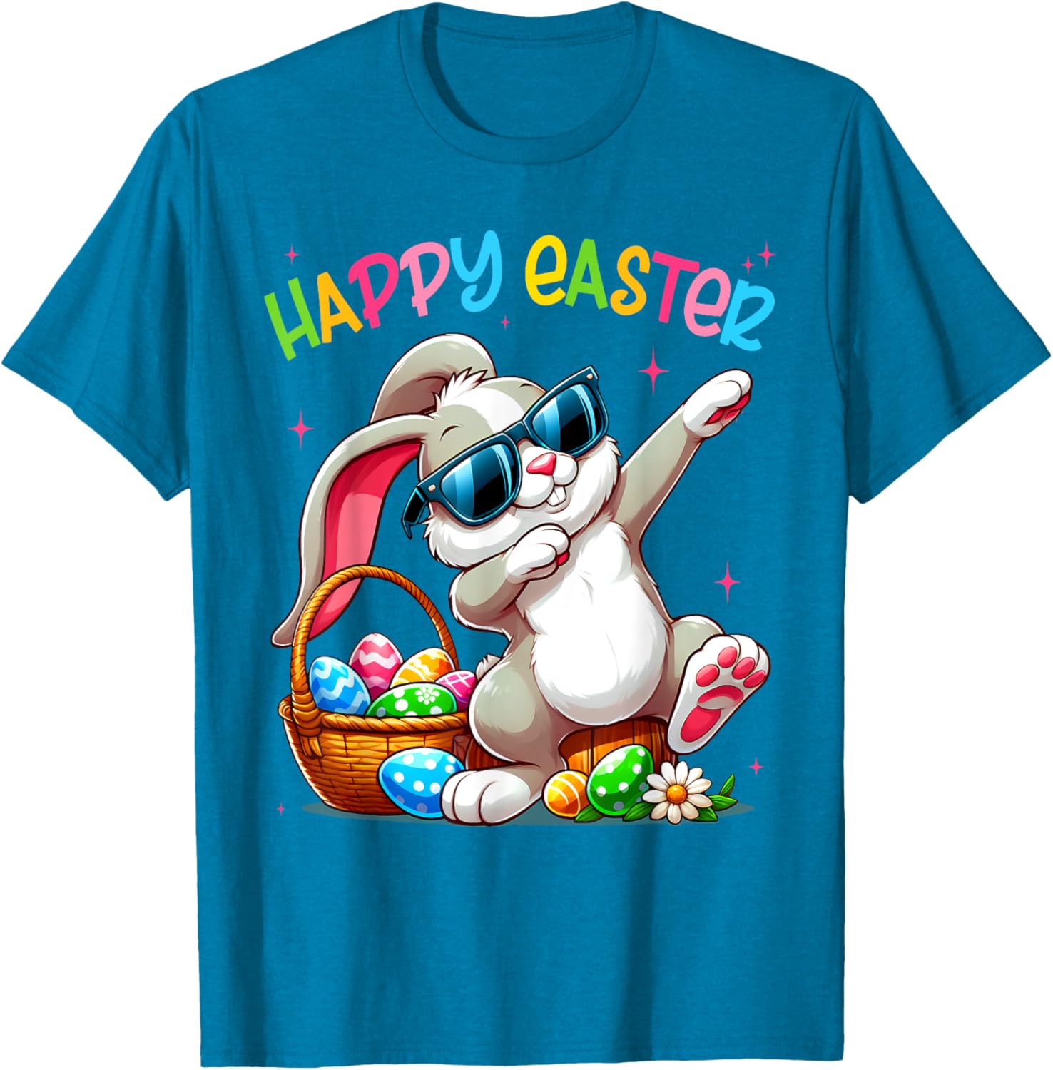 Funny Dabbing Bunny Easter Happy Easter for Boys Girls Adult T-Shirt