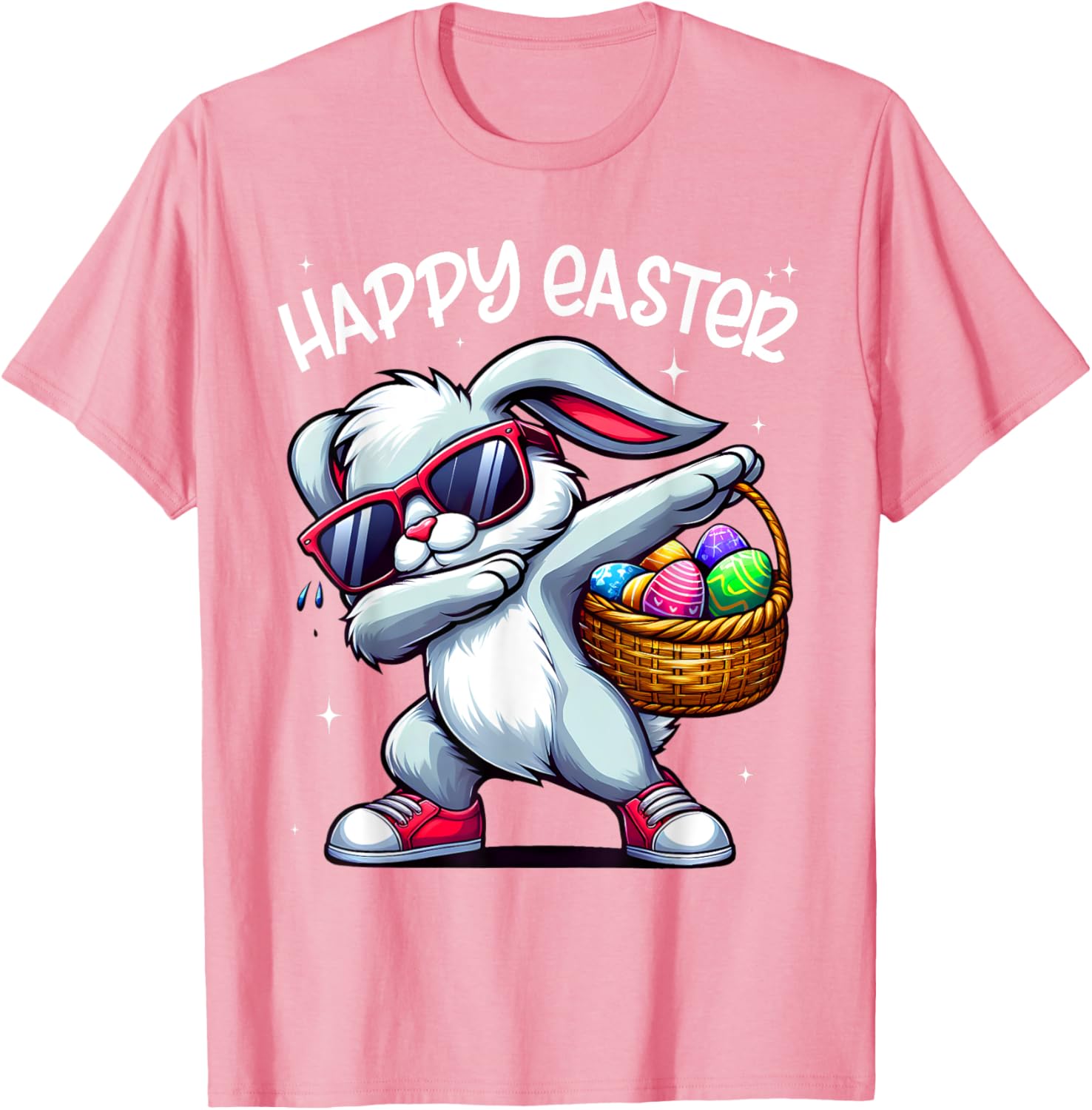 Funny Dabbing Bunny Easter Happy Easter for Boys Girls Adult T-Shirt