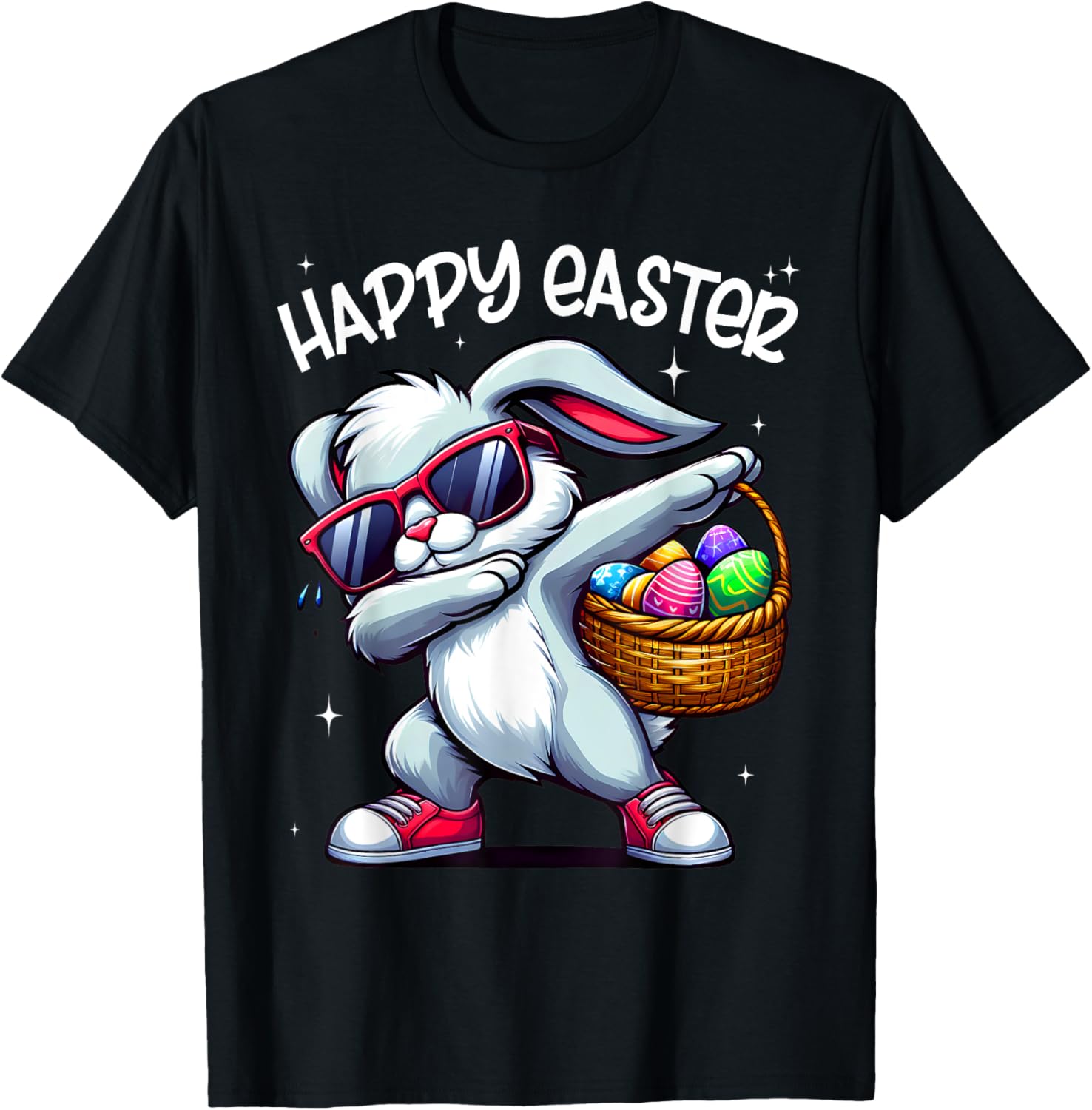 Funny Dabbing Bunny Easter Happy Easter for Boys Girls Adult T-Shirt