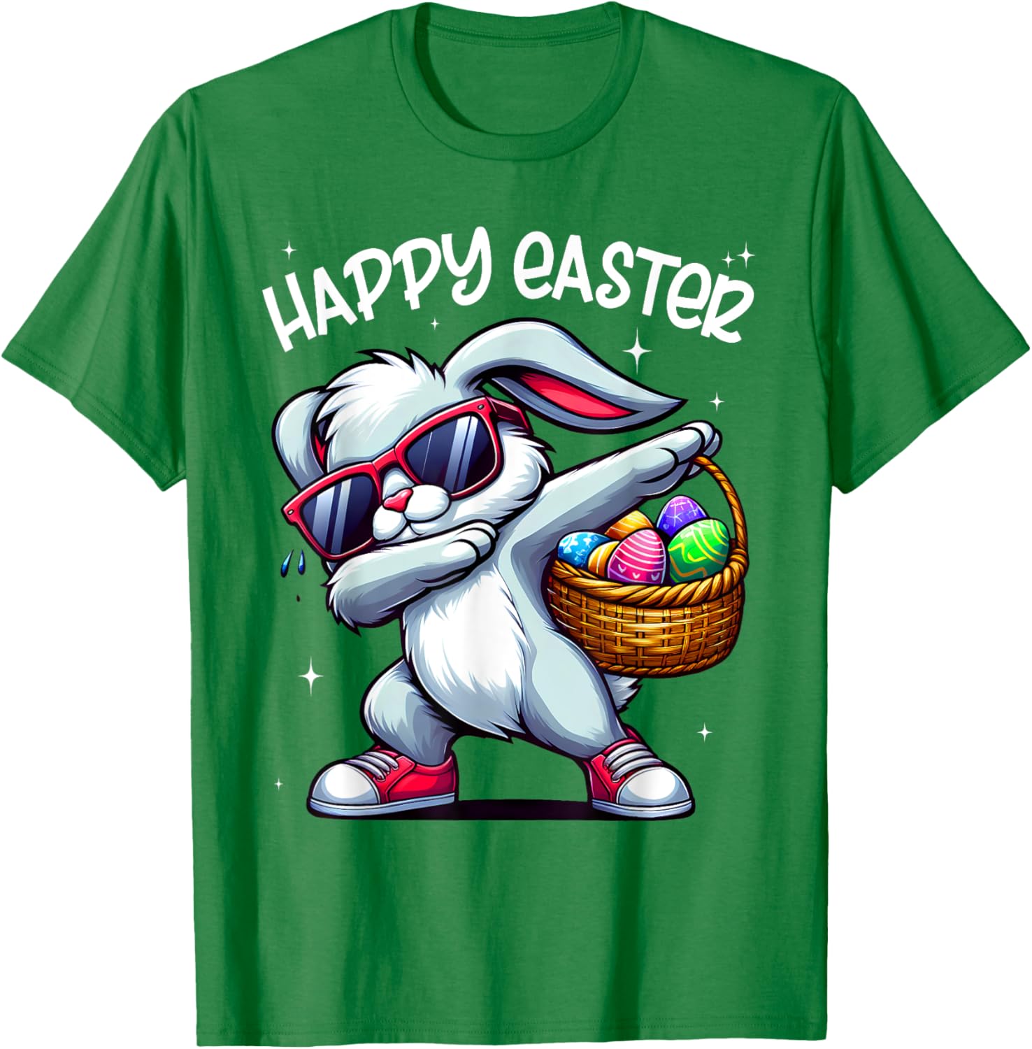 Funny Dabbing Bunny Easter Happy Easter for Boys Girls Adult T-Shirt