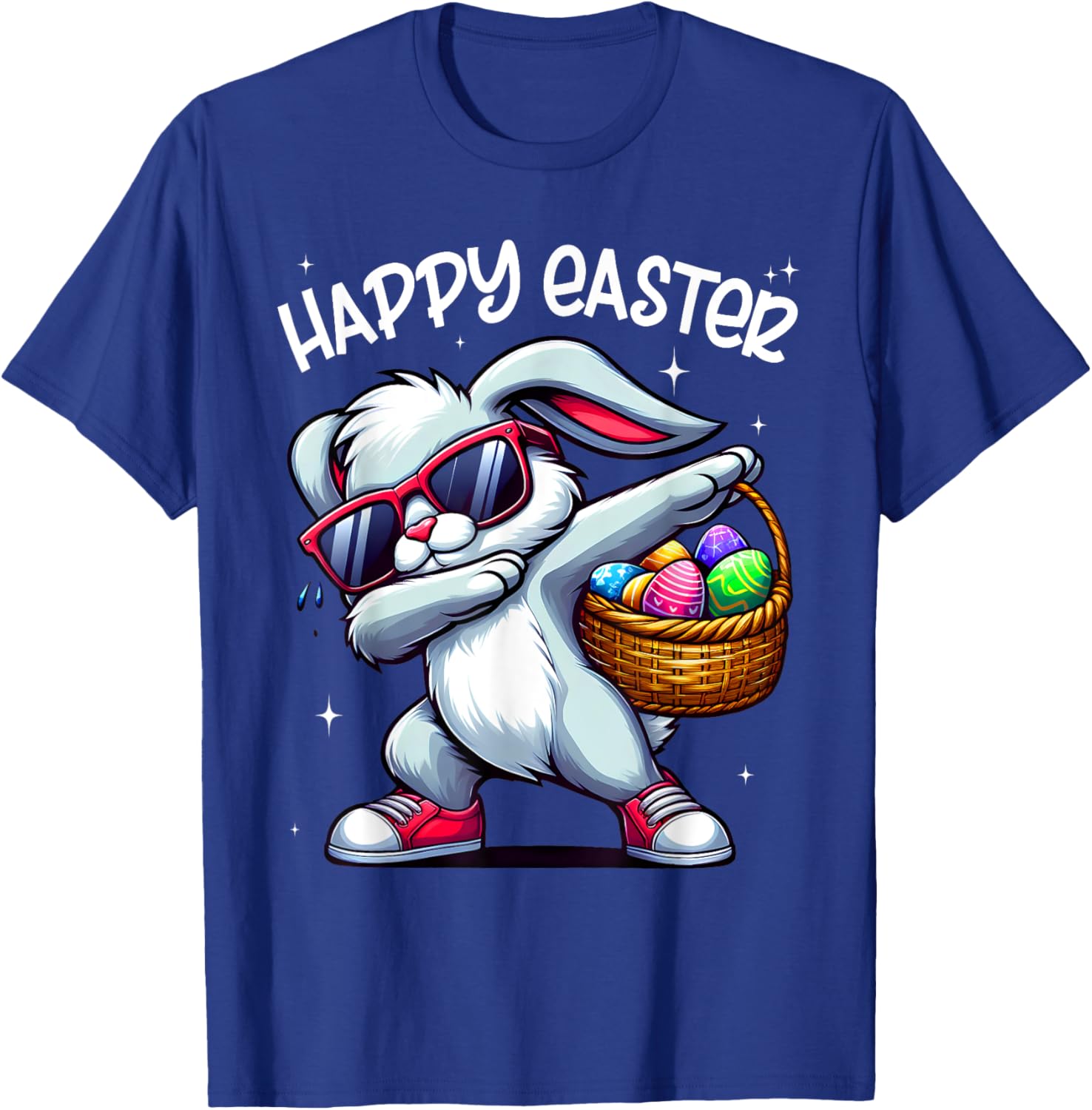 Funny Dabbing Bunny Easter Happy Easter for Boys Girls Adult T-Shirt