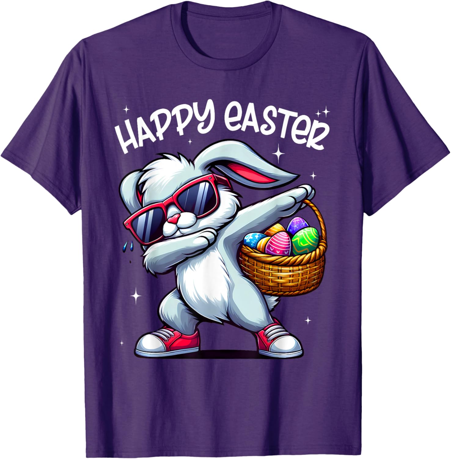 Funny Dabbing Bunny Easter Happy Easter for Boys Girls Adult T-Shirt