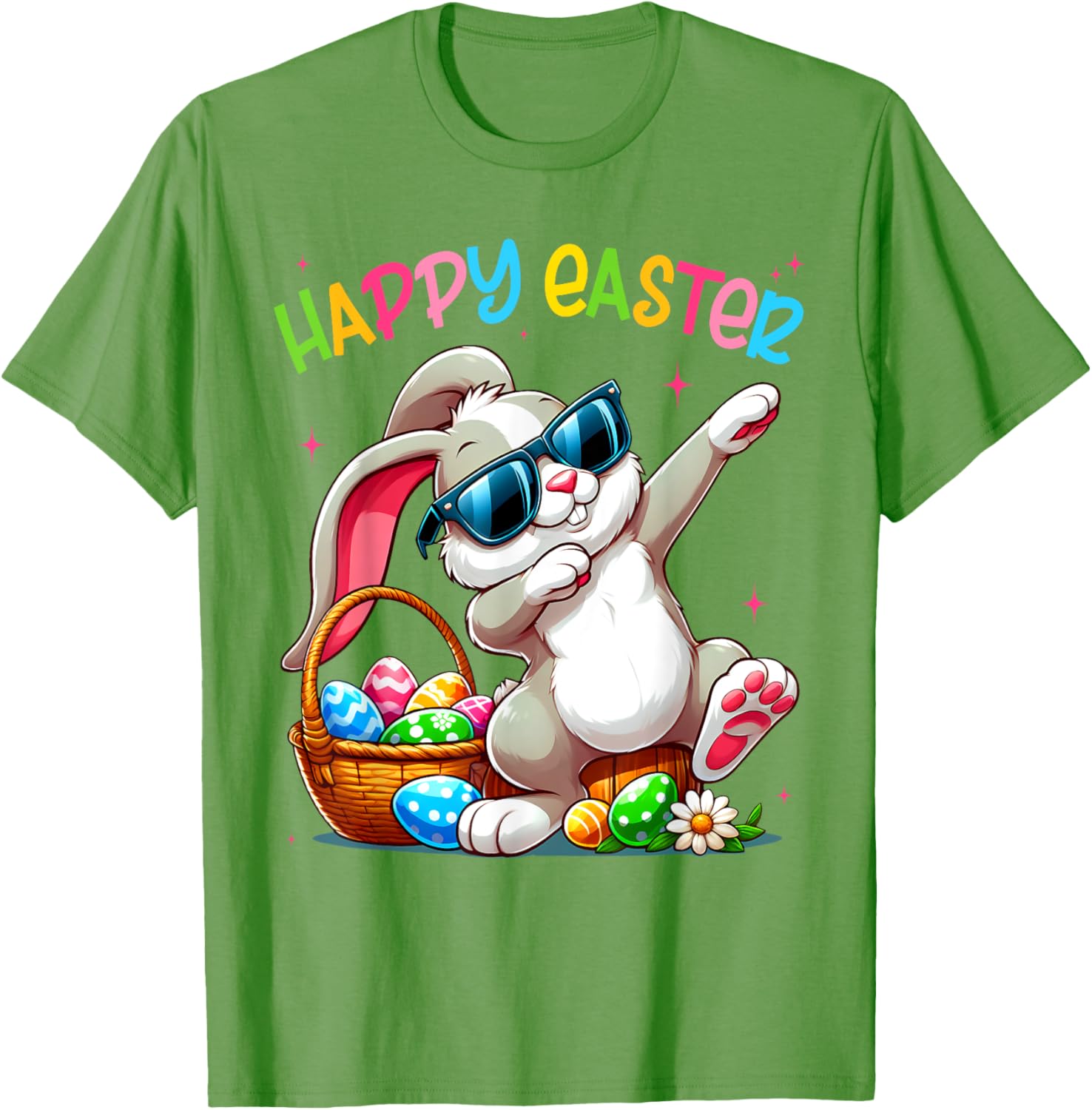 Funny Dabbing Bunny Easter Happy Easter for Boys Girls Adult T-Shirt