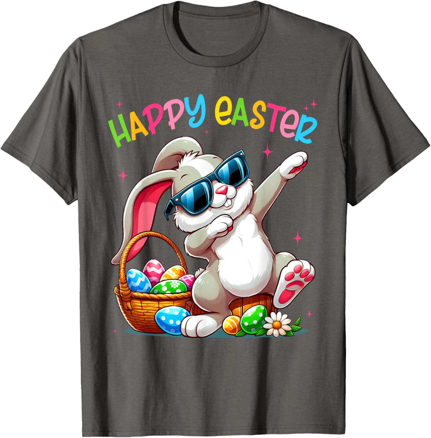 Funny Dabbing Bunny Easter Happy Easter for Boys Girls Adult T-Shirt