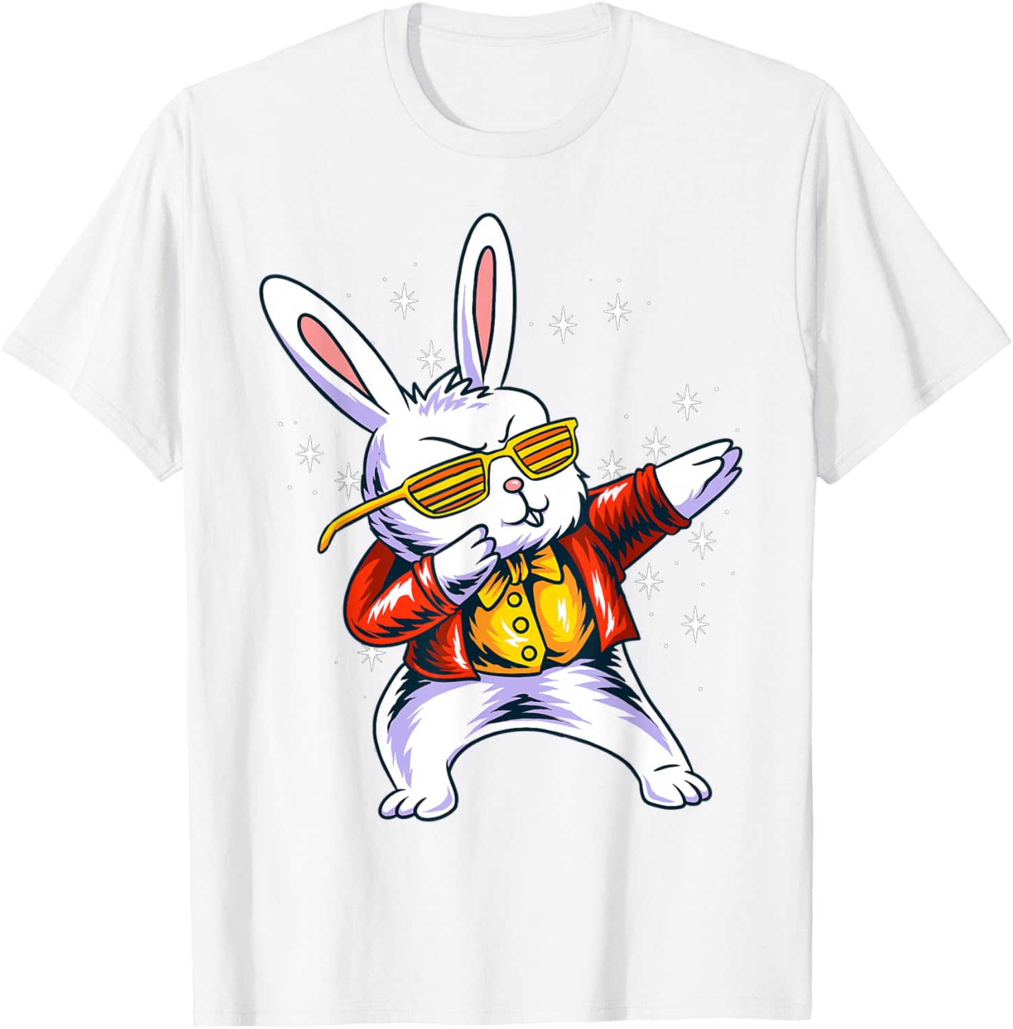 Funny Dabbing Rabbit Bunny Happy Easter Day Eggs Dab 2022 T-Shirt