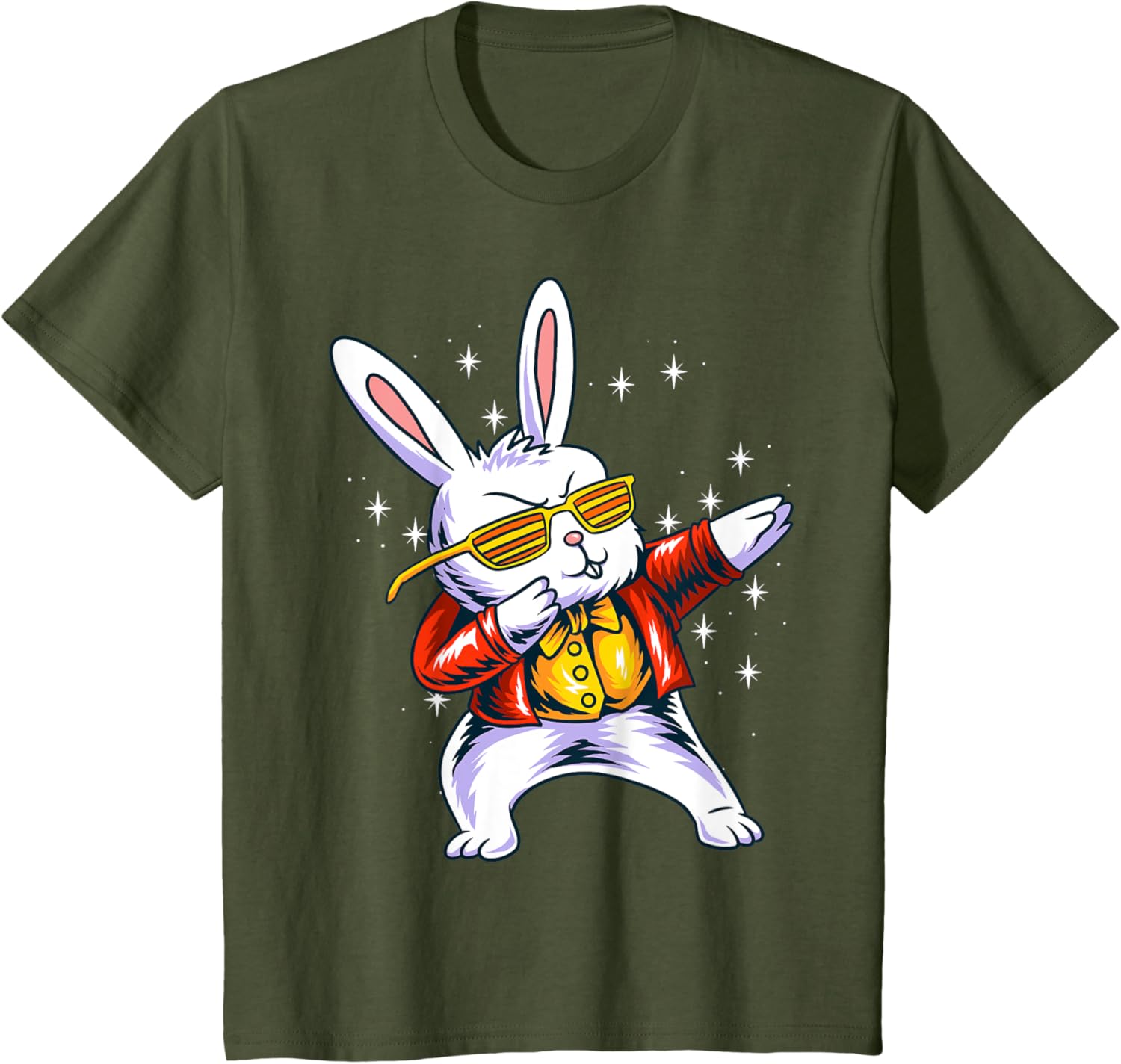 Funny Dabbing Rabbit Bunny Happy Easter Day Eggs Dab 2022 T-Shirt