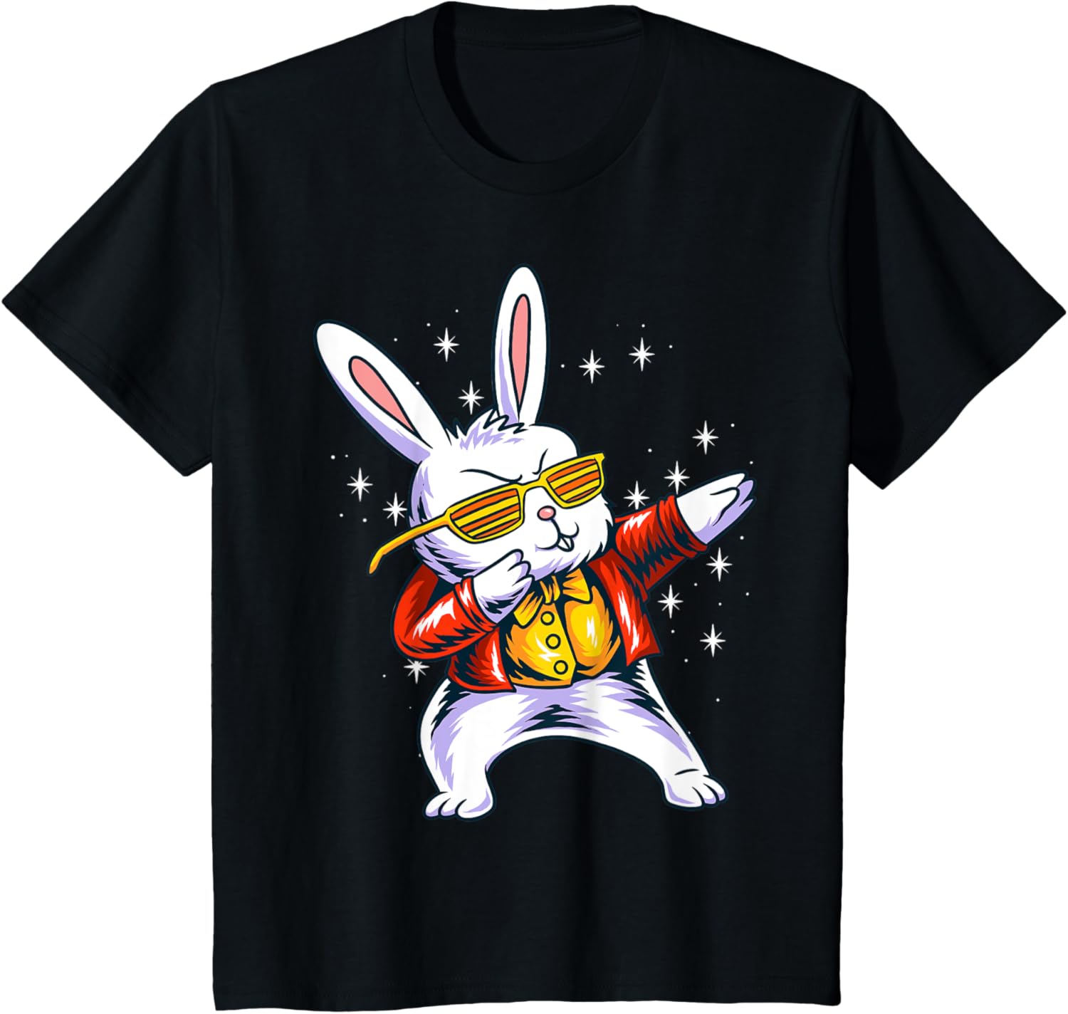 Funny Dabbing Rabbit Bunny Happy Easter Day Eggs Dab 2022 T-Shirt