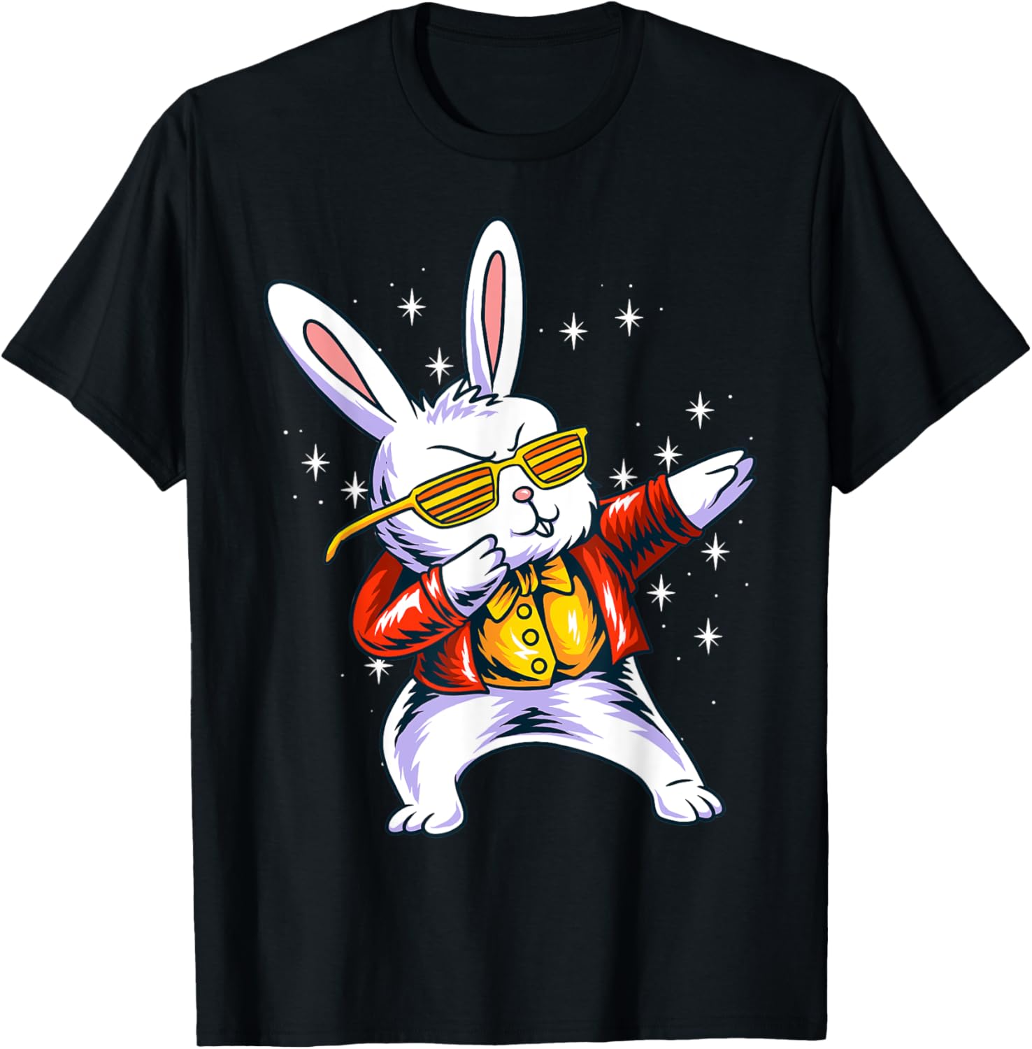 Funny Dabbing Rabbit Bunny Happy Easter Day Eggs Dab 2022 T-Shirt