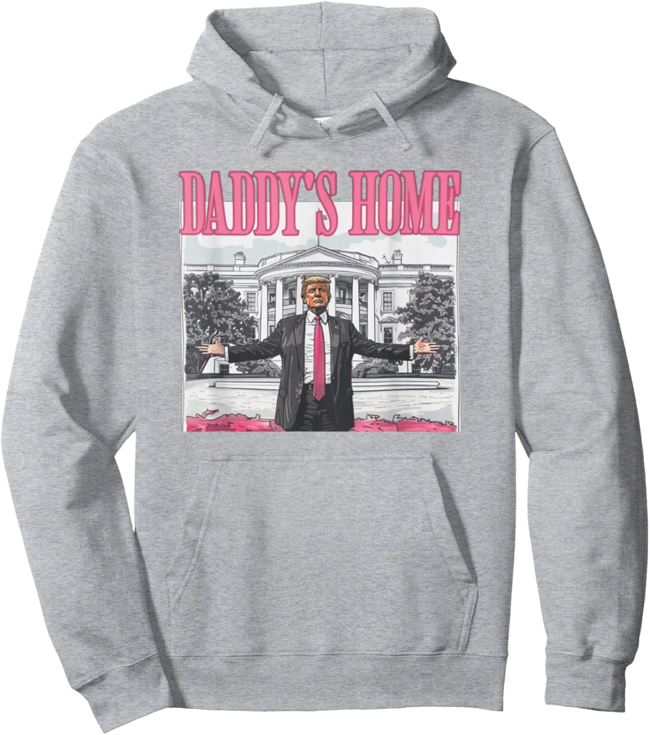 Funny Daddy's Home Trump Pink 2024 Take America Back 2024 Pullover Hoodie