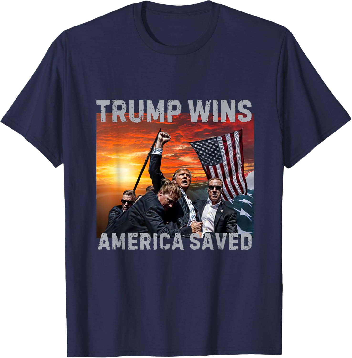 Funny! DARK MAGA TRUMP WON WINS - DARK MAGA Trump Won WINS T-Shirt