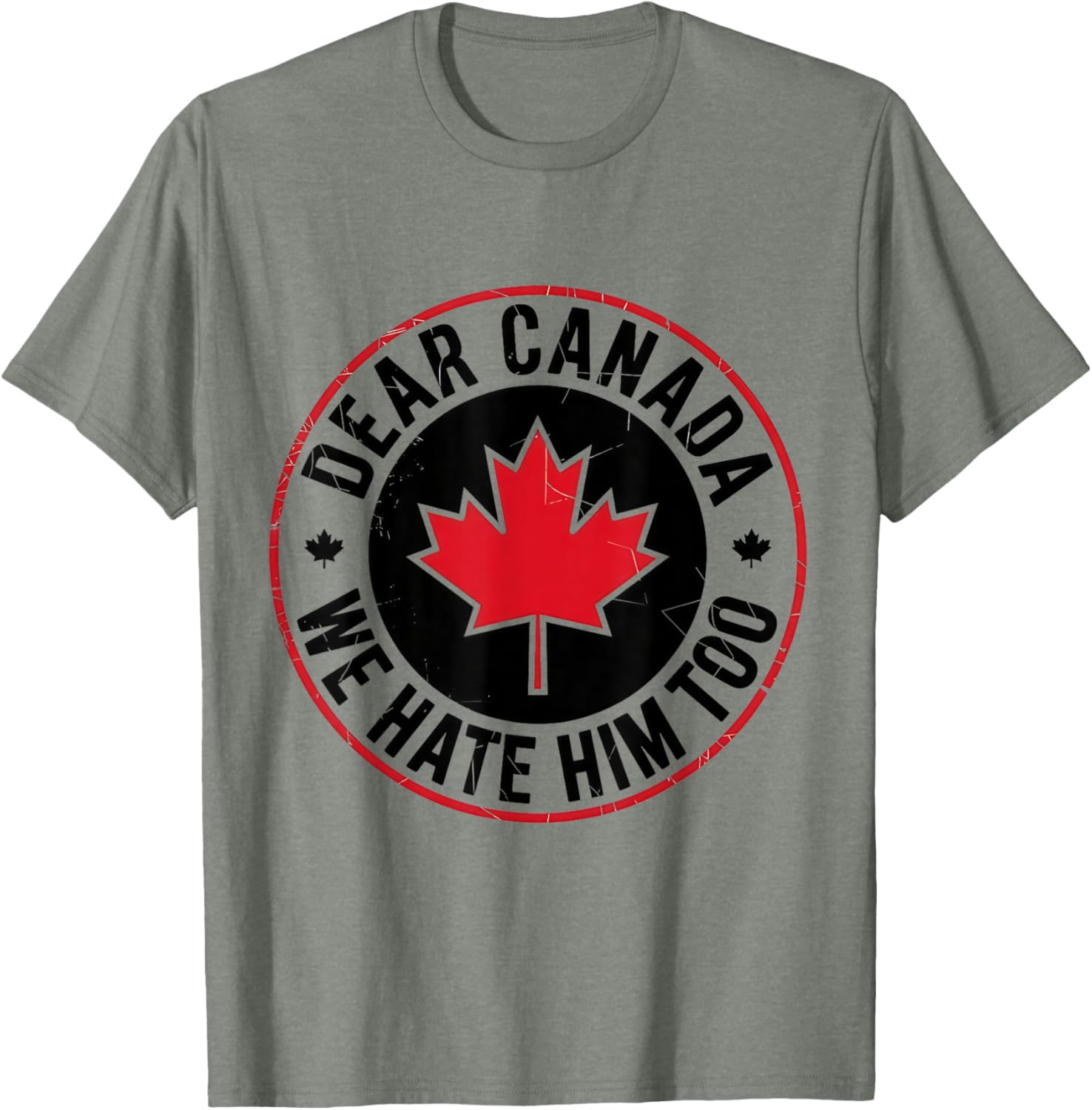 Funny Dear Canada We Hate Him Too Vintage Tee T-Shirt