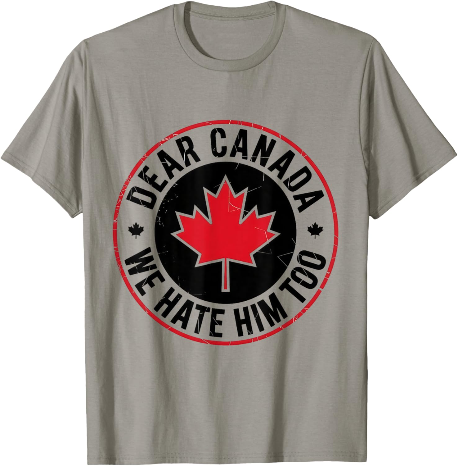 Funny Dear Canada We Hate Him Too Vintage Tee T-Shirt
