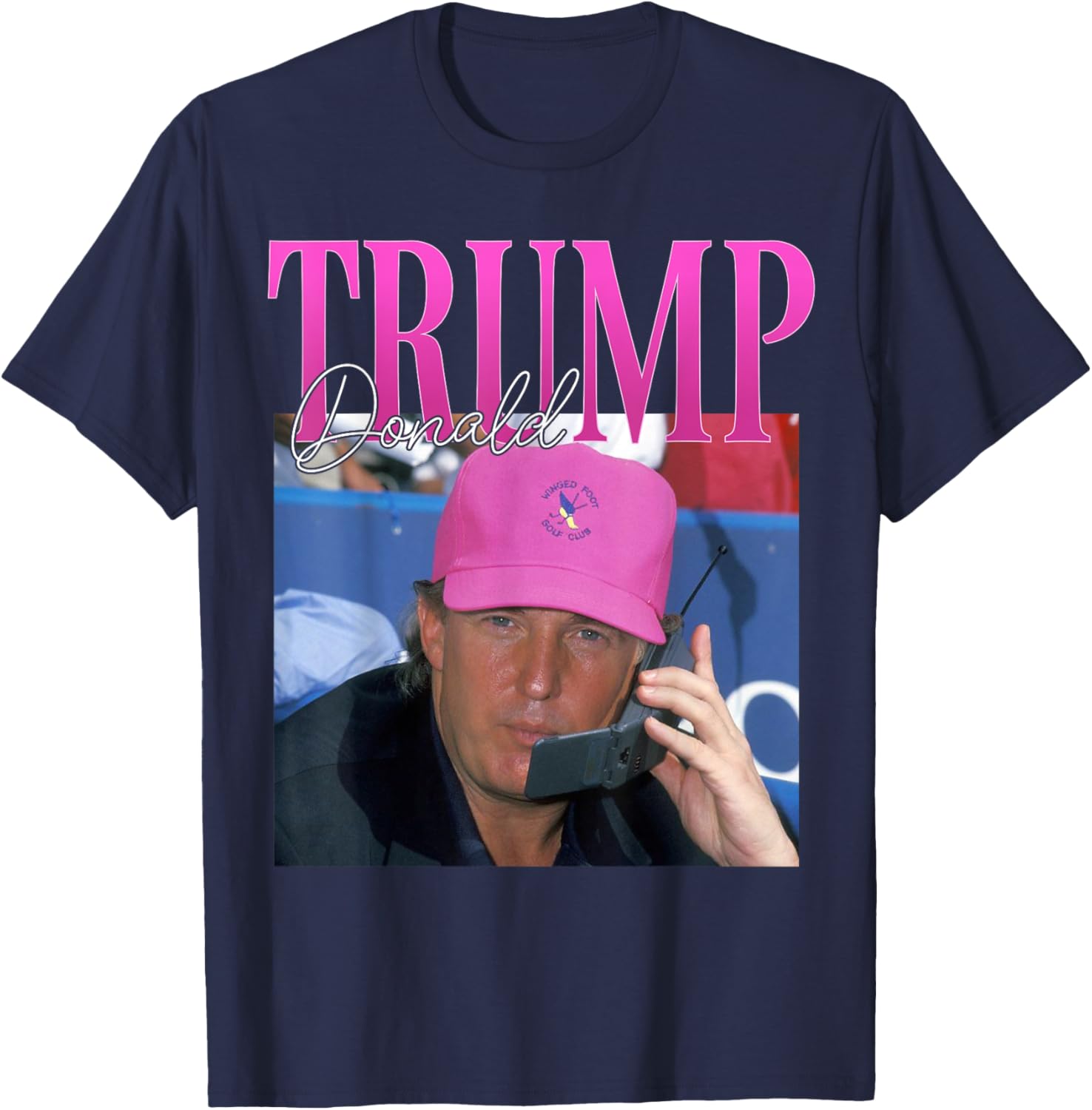 Funny Donald Trump Miss Me Yet Y2K Vintage 90s Trump Pink T-Shirt