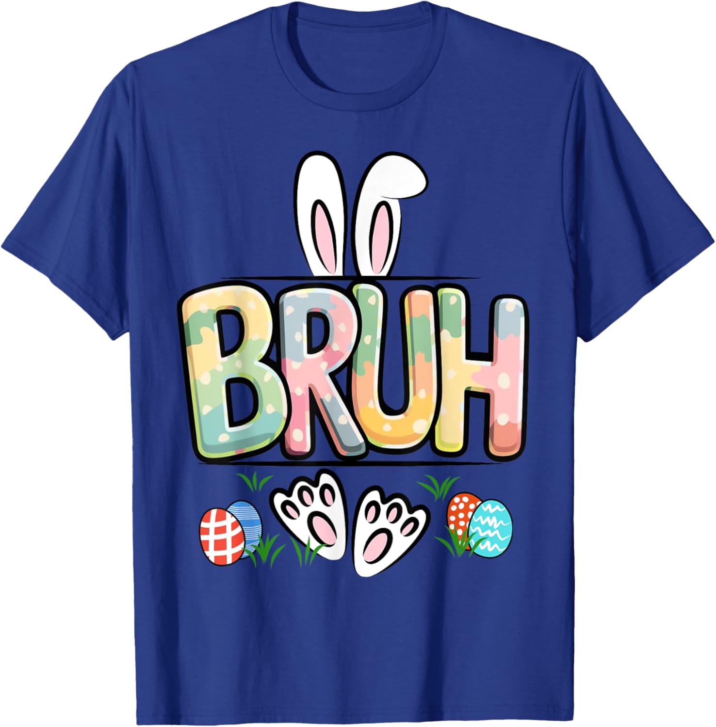 Funny Easter Bruh Meme Happy Easter Day Bunny Eggs Boy Girl T-Shirt