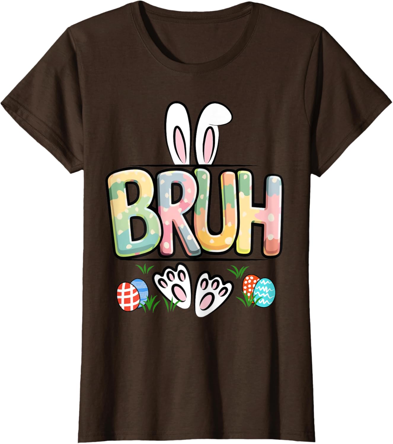 Funny Easter Bruh Meme Happy Easter Day Bunny Eggs Boy Girl T-Shirt