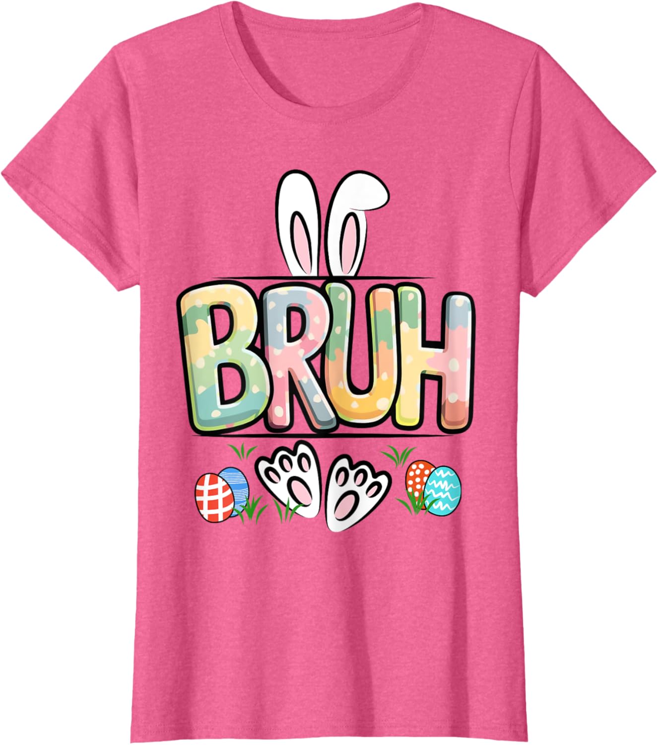 Funny Easter Bruh Meme Happy Easter Day Bunny Eggs Boy Girl T-Shirt