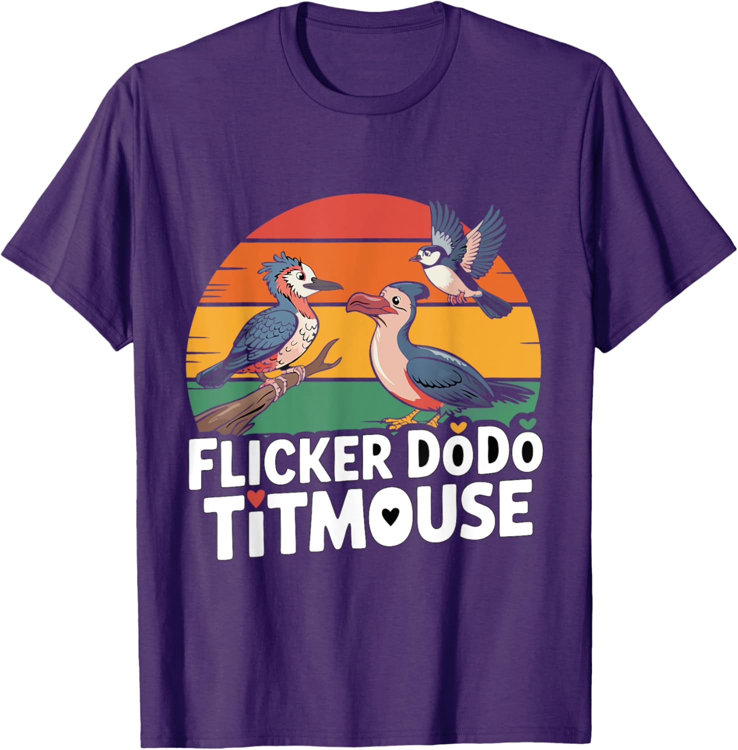 Funny Flicker Dodo Titmouse Bird Watch Nature Lover T-Shirt