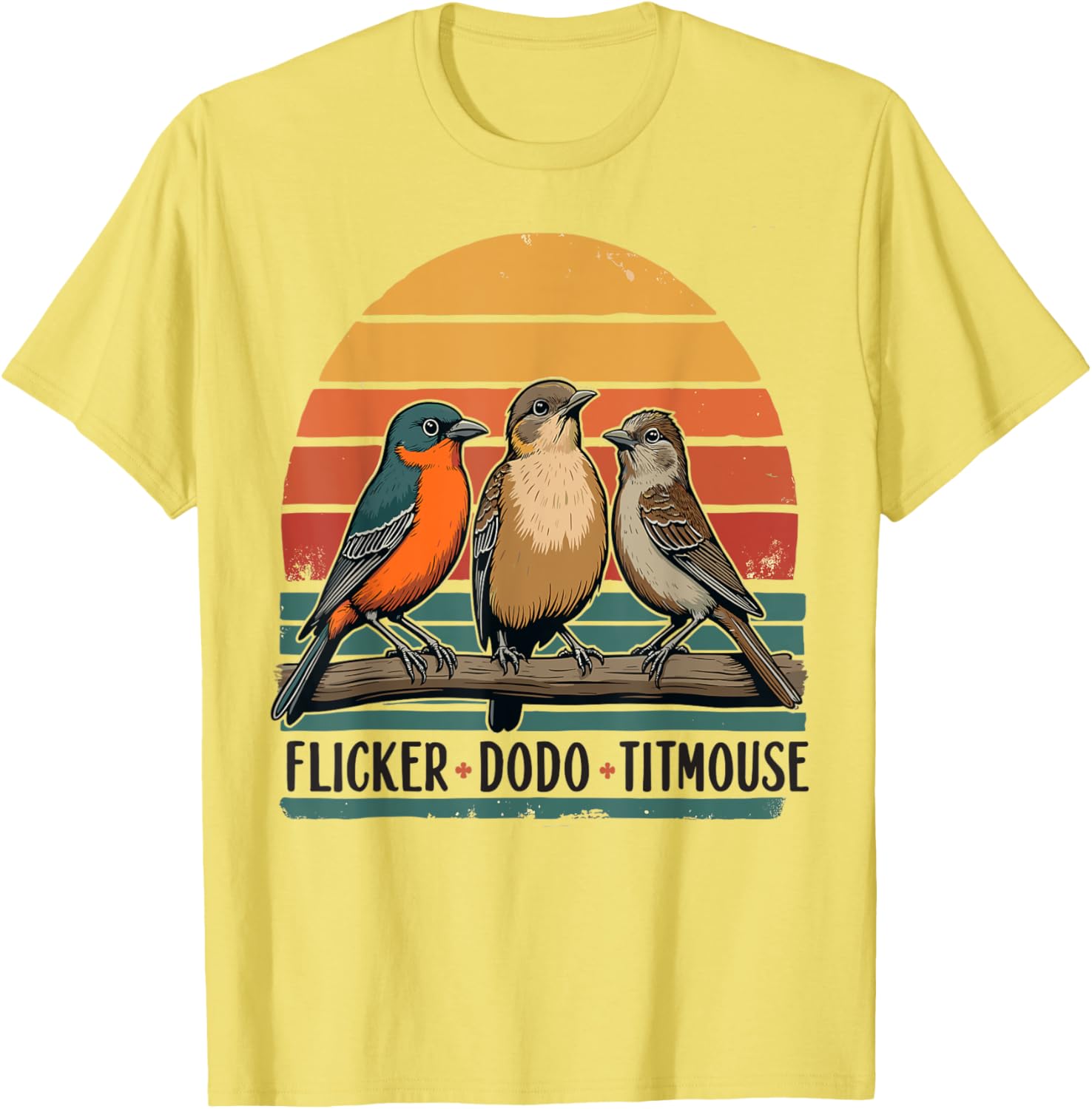 Funny Flicker Dodo Titmouse Birdwatching Nature Humor T-Shirt