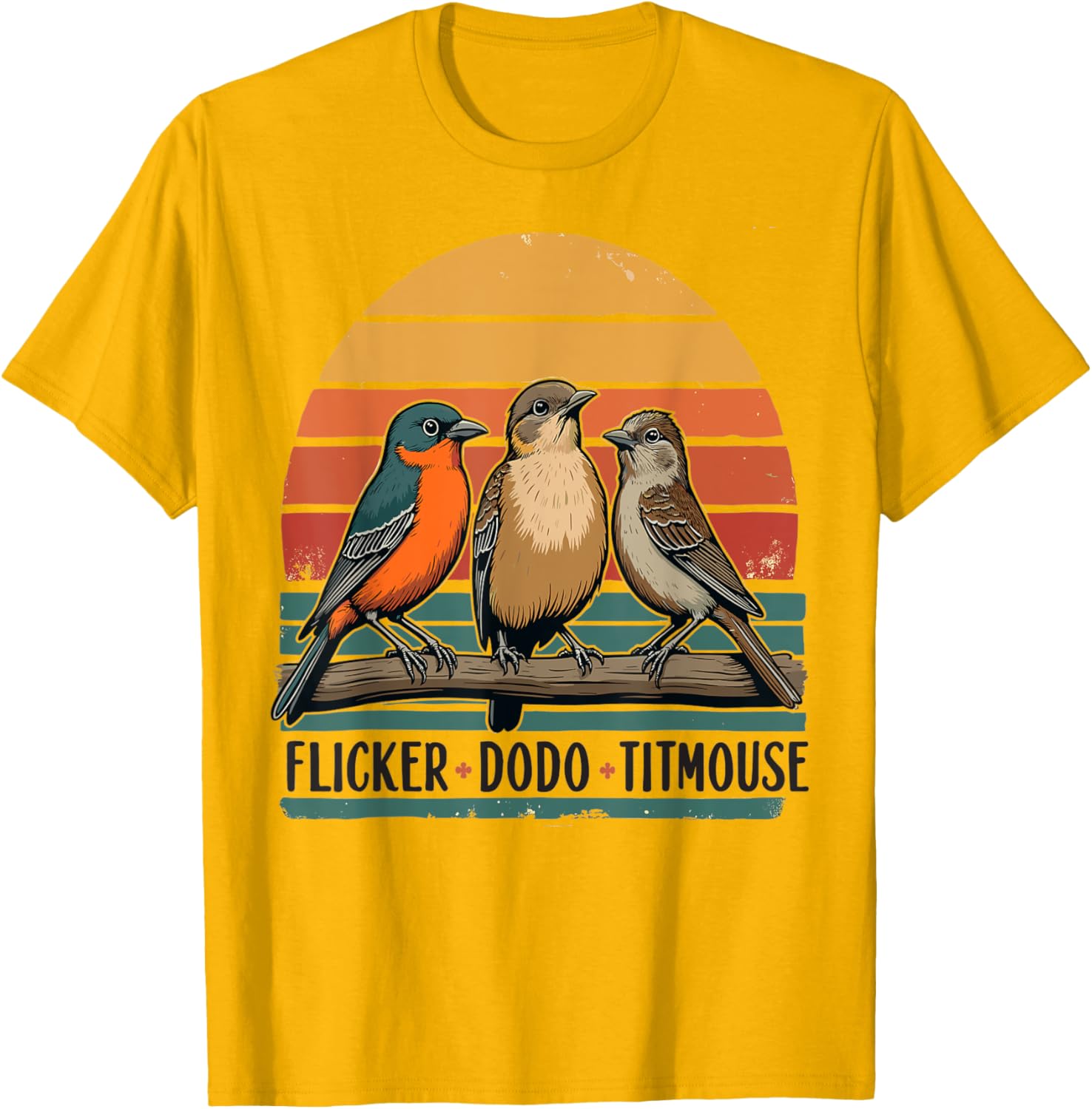 Funny Flicker Dodo Titmouse Birdwatching Nature Humor T-Shirt