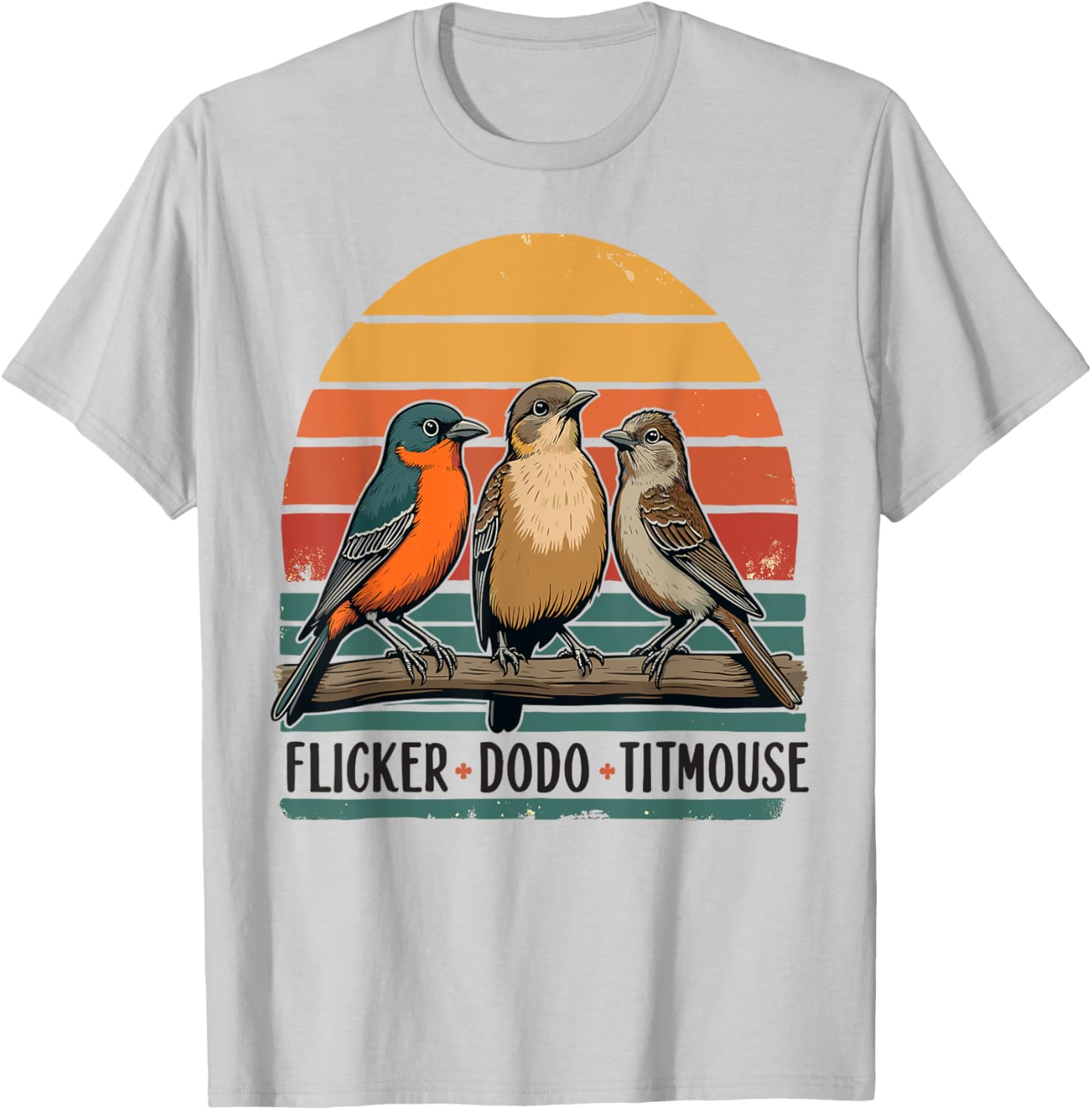 Funny Flicker Dodo Titmouse Birdwatching Nature Humor T-Shirt