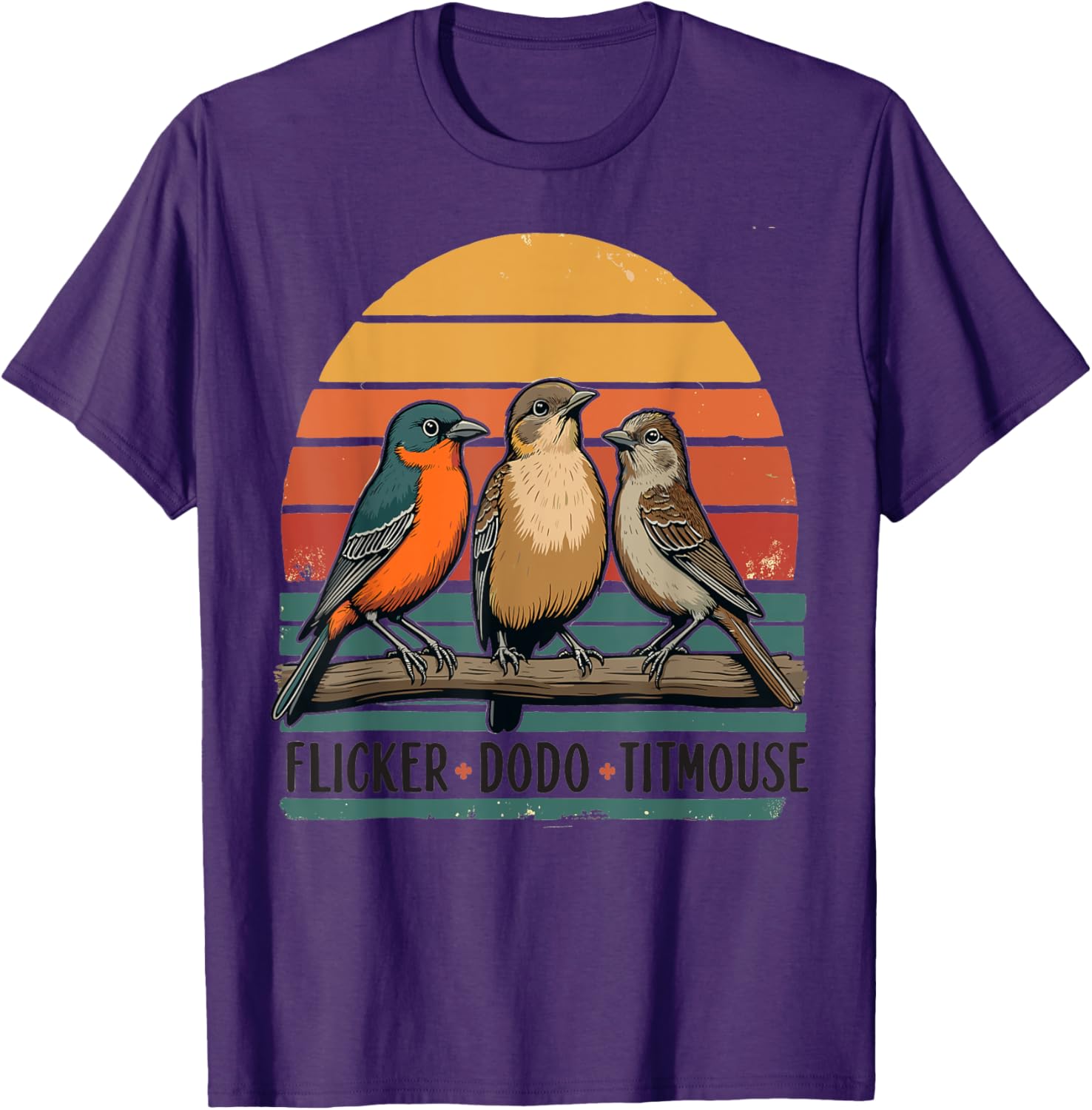 Funny Flicker Dodo Titmouse Birdwatching Nature Humor T-Shirt