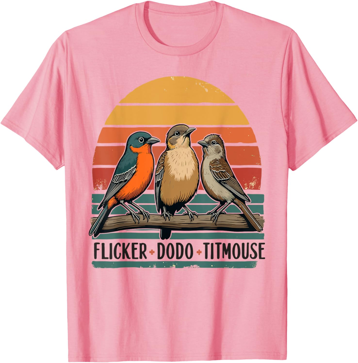 Funny Flicker Dodo Titmouse Birdwatching Nature Humor T-Shirt