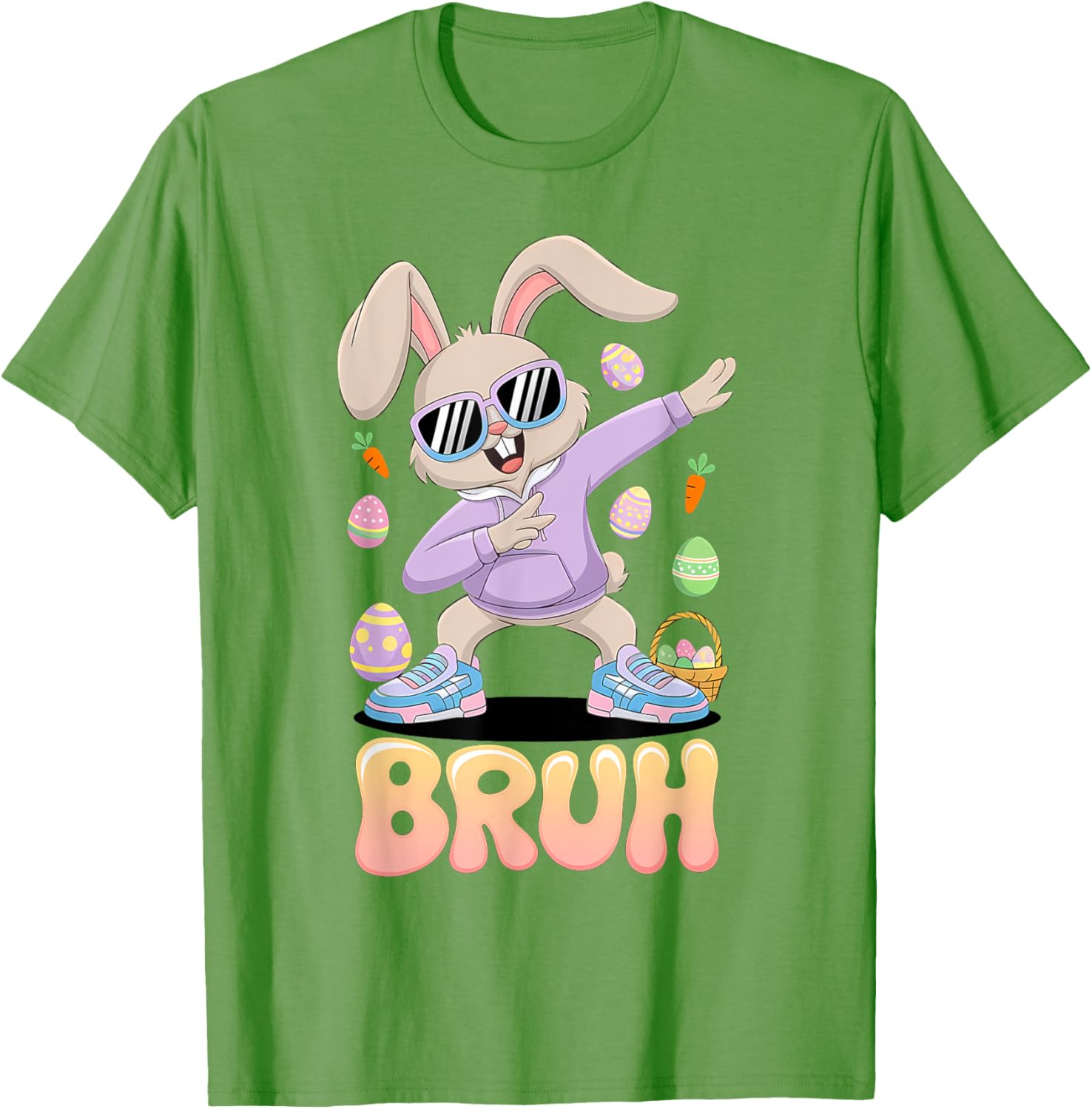 Funny Hip Easter Bunny Bruh Aesthetic Spring Look for kids T-Shirt