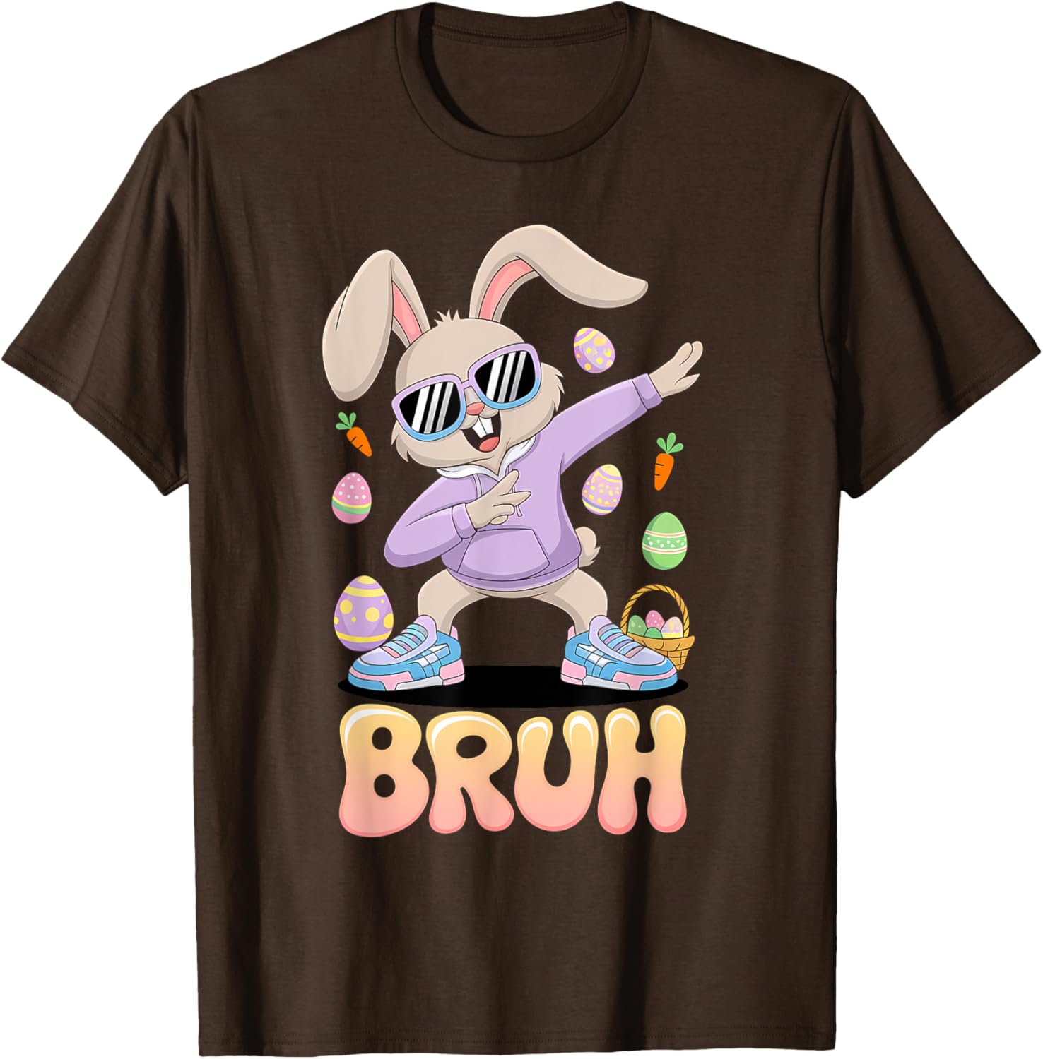 Funny Hip Easter Bunny Bruh Aesthetic Spring Look for kids T-Shirt