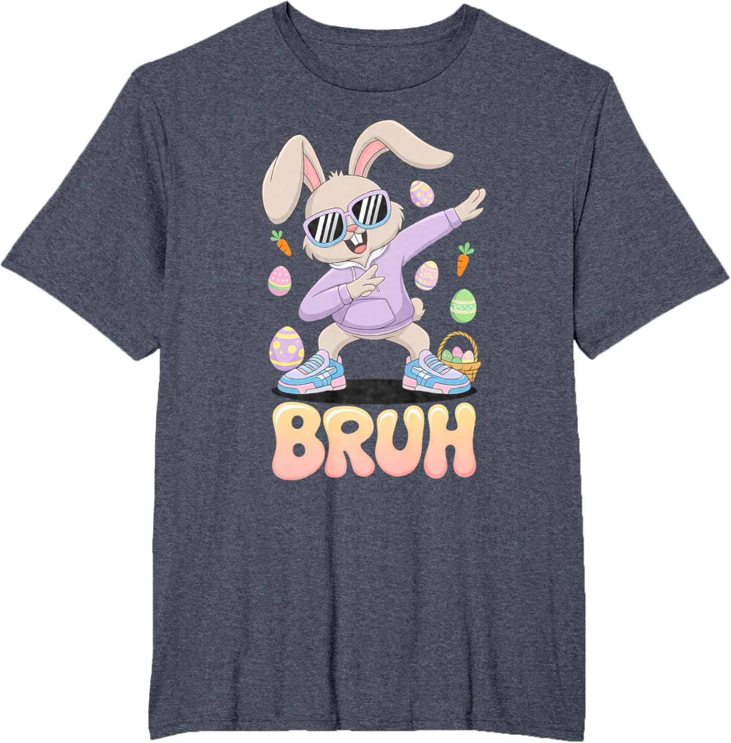 Funny Hip Easter Bunny Bruh Aesthetic Spring Look for kids T-Shirt