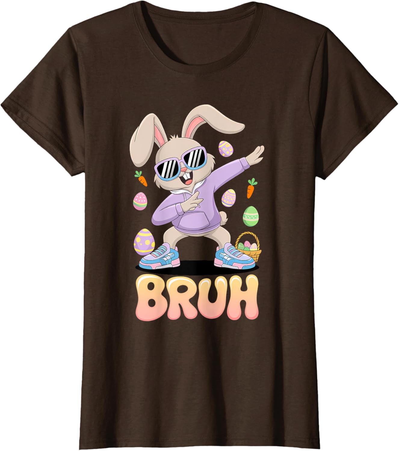 Funny Hip Easter Bunny Bruh Aesthetic Spring Look for kids T-Shirt