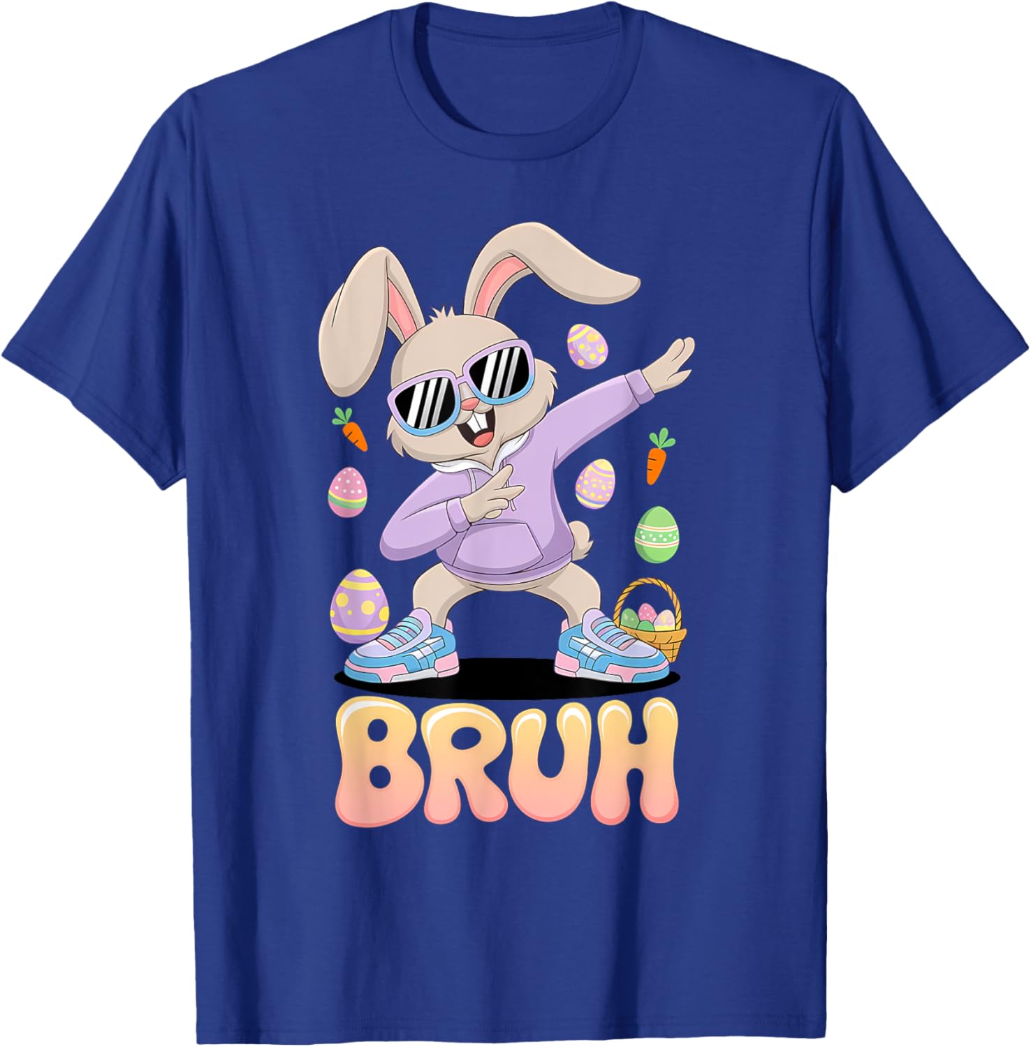 Funny Hip Easter Bunny Bruh Aesthetic Spring Look for kids T-Shirt