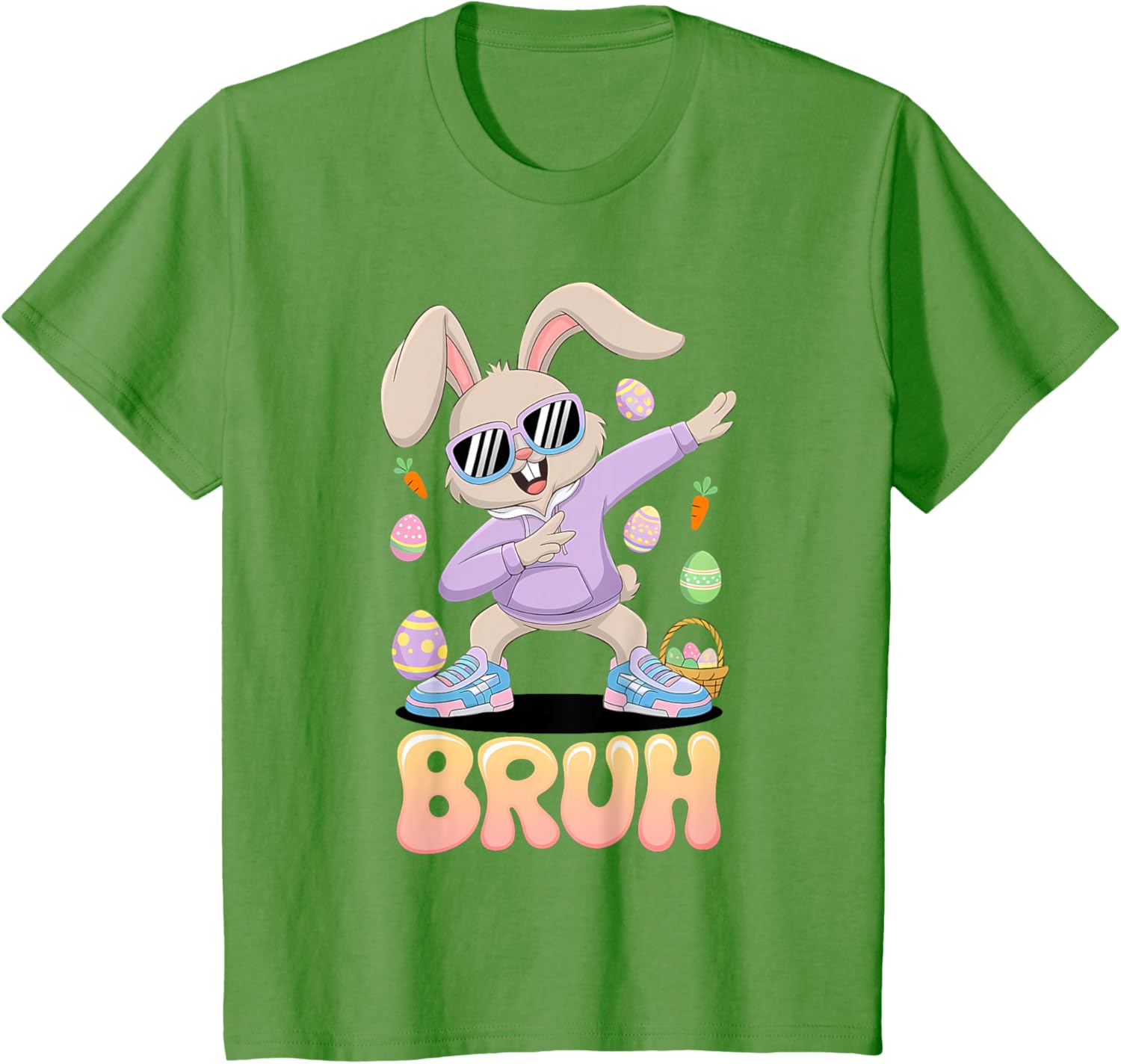 Funny Hip Easter Bunny Bruh Aesthetic Spring Look for kids T-Shirt