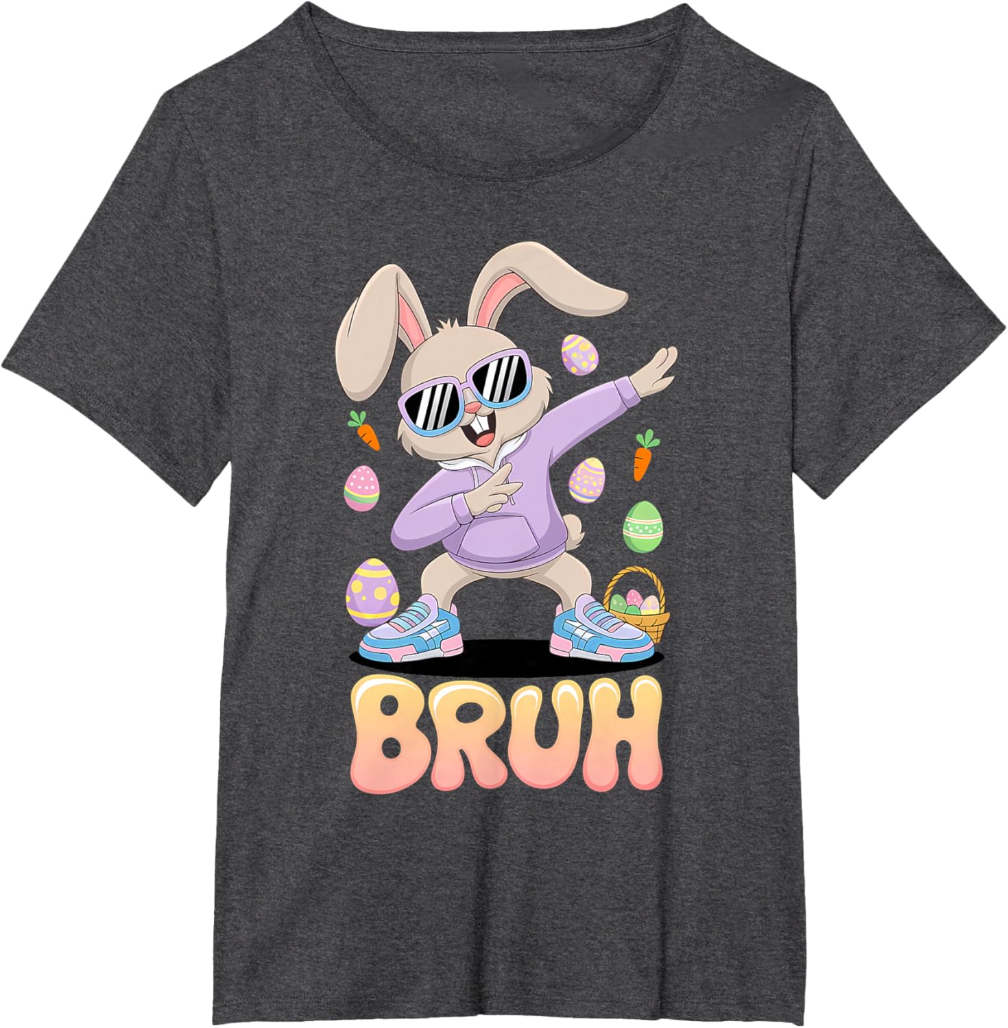 Funny Hip Easter Bunny Bruh Aesthetic Spring Look for kids T-Shirt