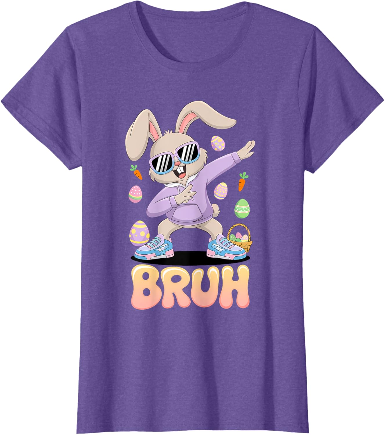 Funny Hip Easter Bunny Bruh Aesthetic Spring Look for kids T-Shirt