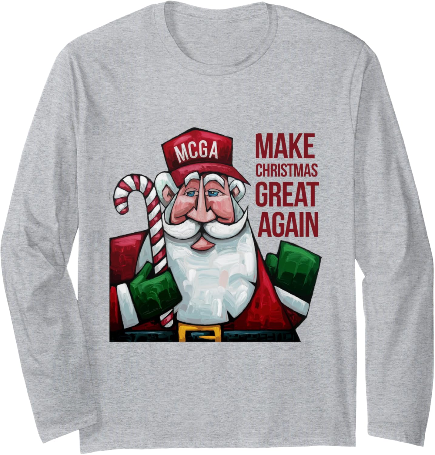 Funny Make Christmas Great Again Santa Trump Election Win Long Sleeve T-Shirt