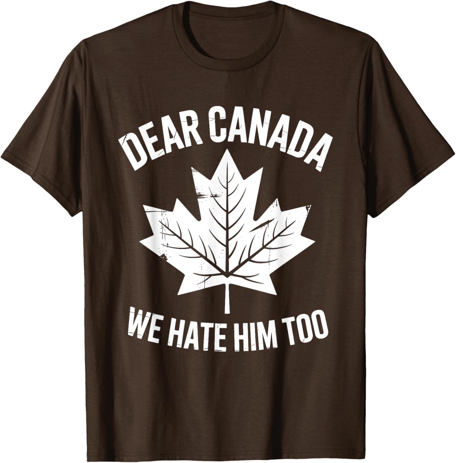 Funny Political Protest Dear Canada We Hate Him Too T-Shirt