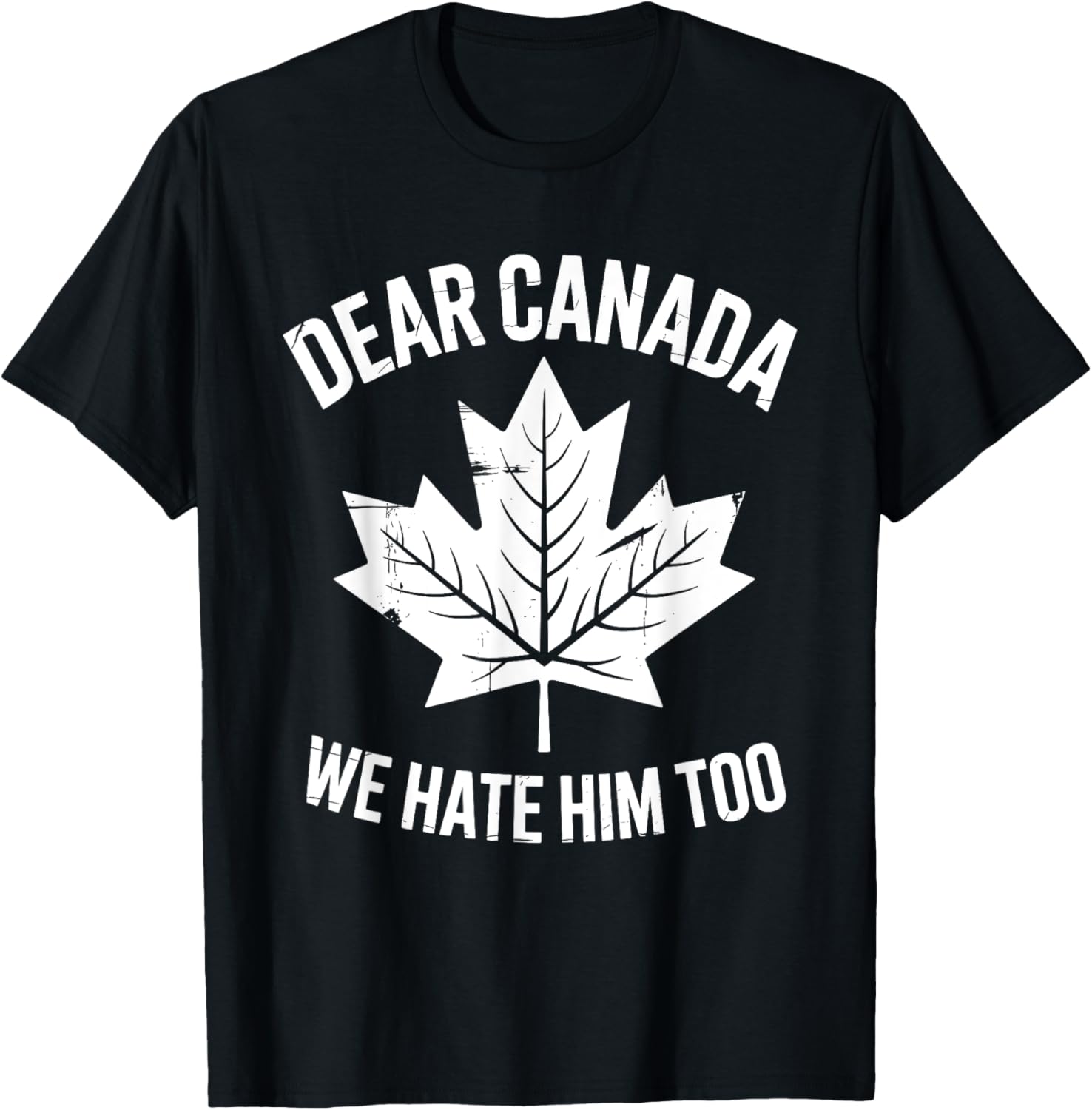 Funny Political Protest Dear Canada We Hate Him Too T-Shirt