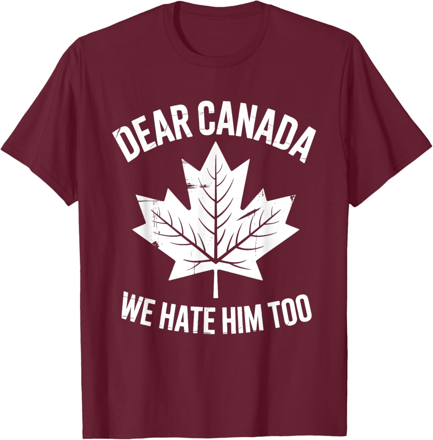 Funny Political Protest Dear Canada We Hate Him Too T-Shirt