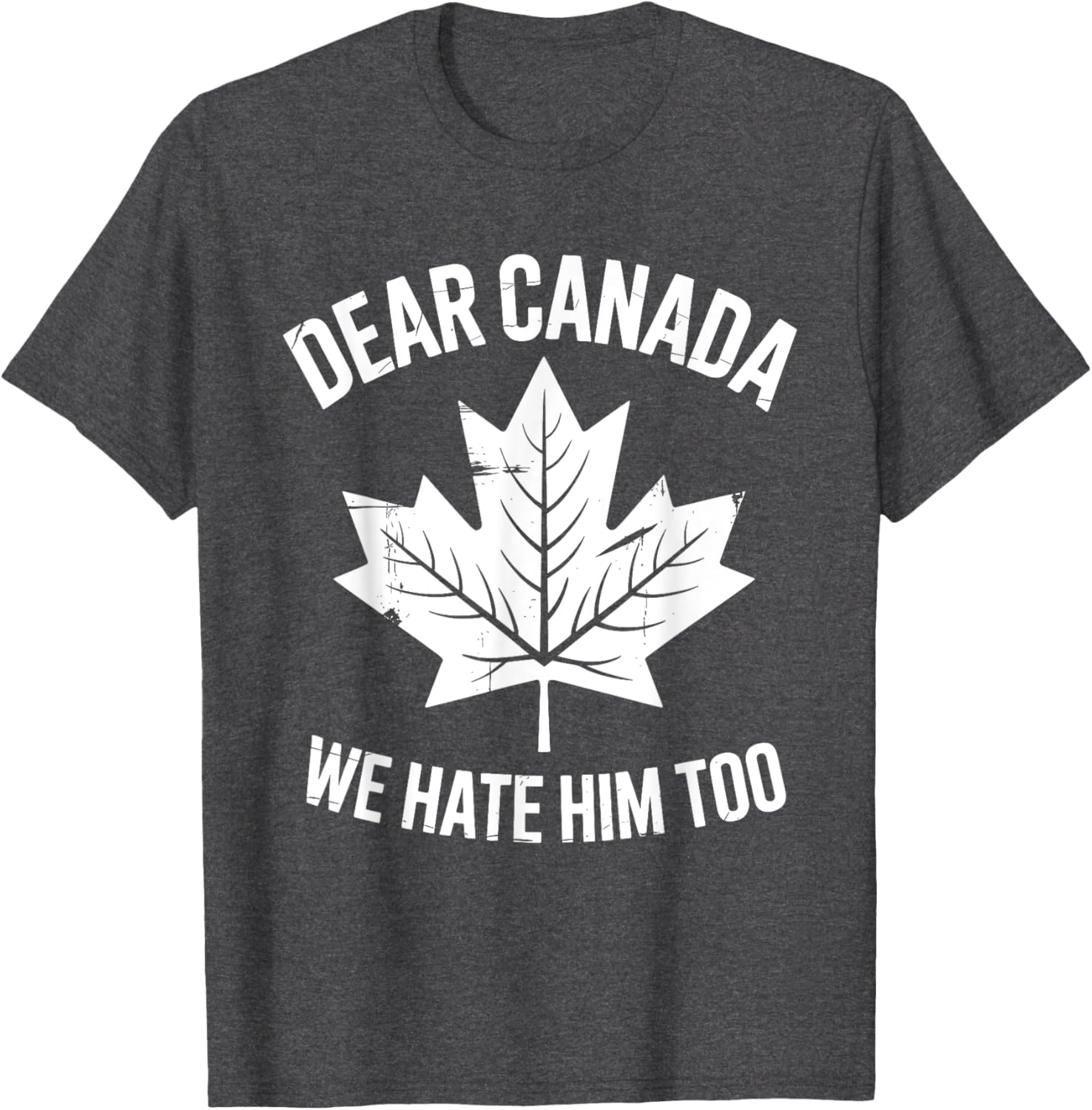 Funny Political Protest Dear Canada We Hate Him Too T-Shirt