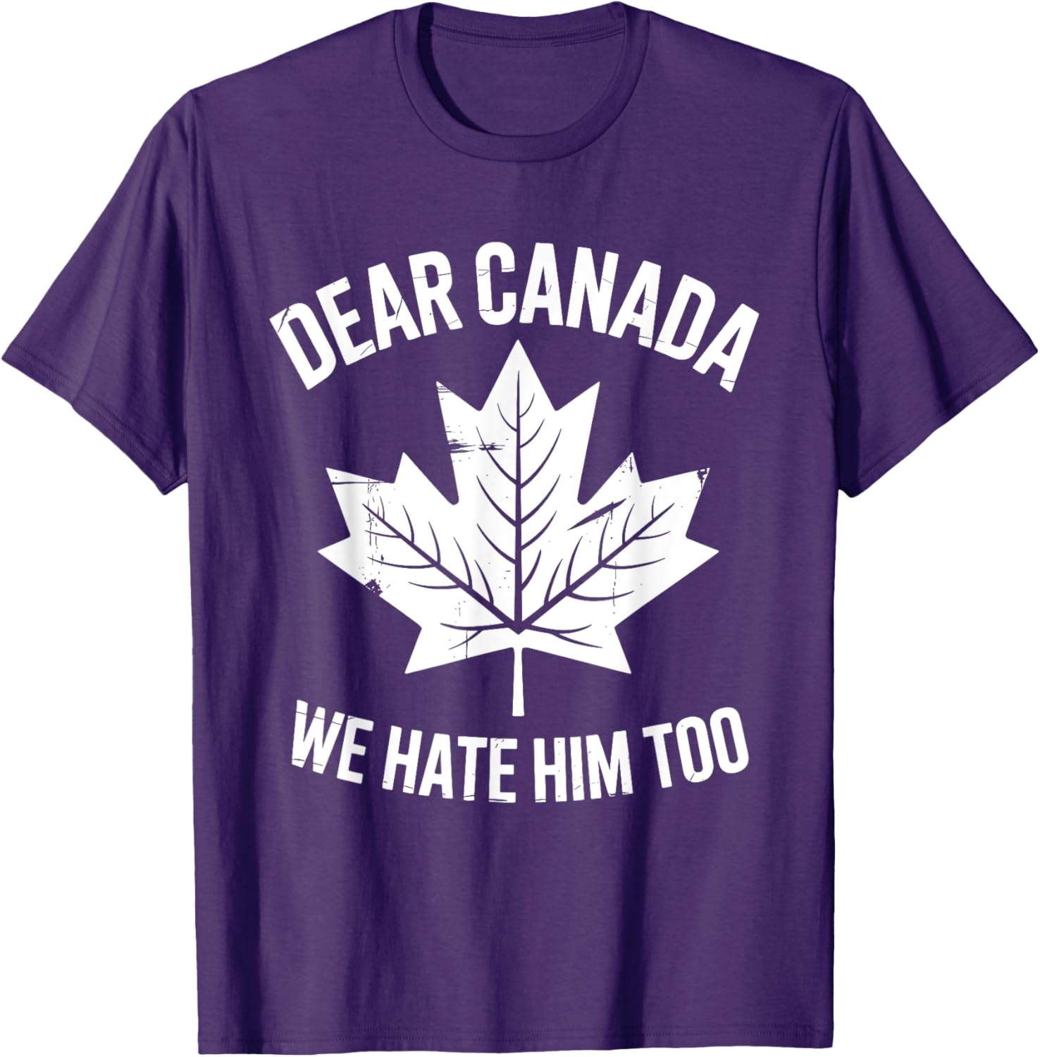 Funny Political Protest Dear Canada We Hate Him Too T-Shirt