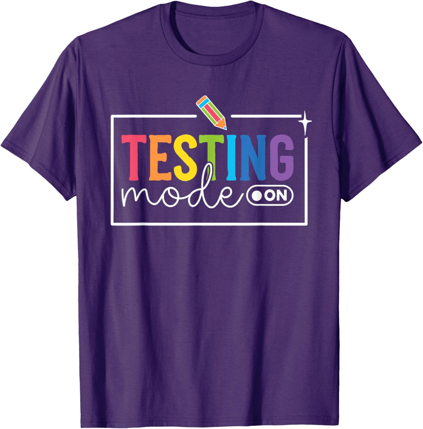 Funny Testing Mode on Testing Day Motivational Teacher Kids T-Shirt
