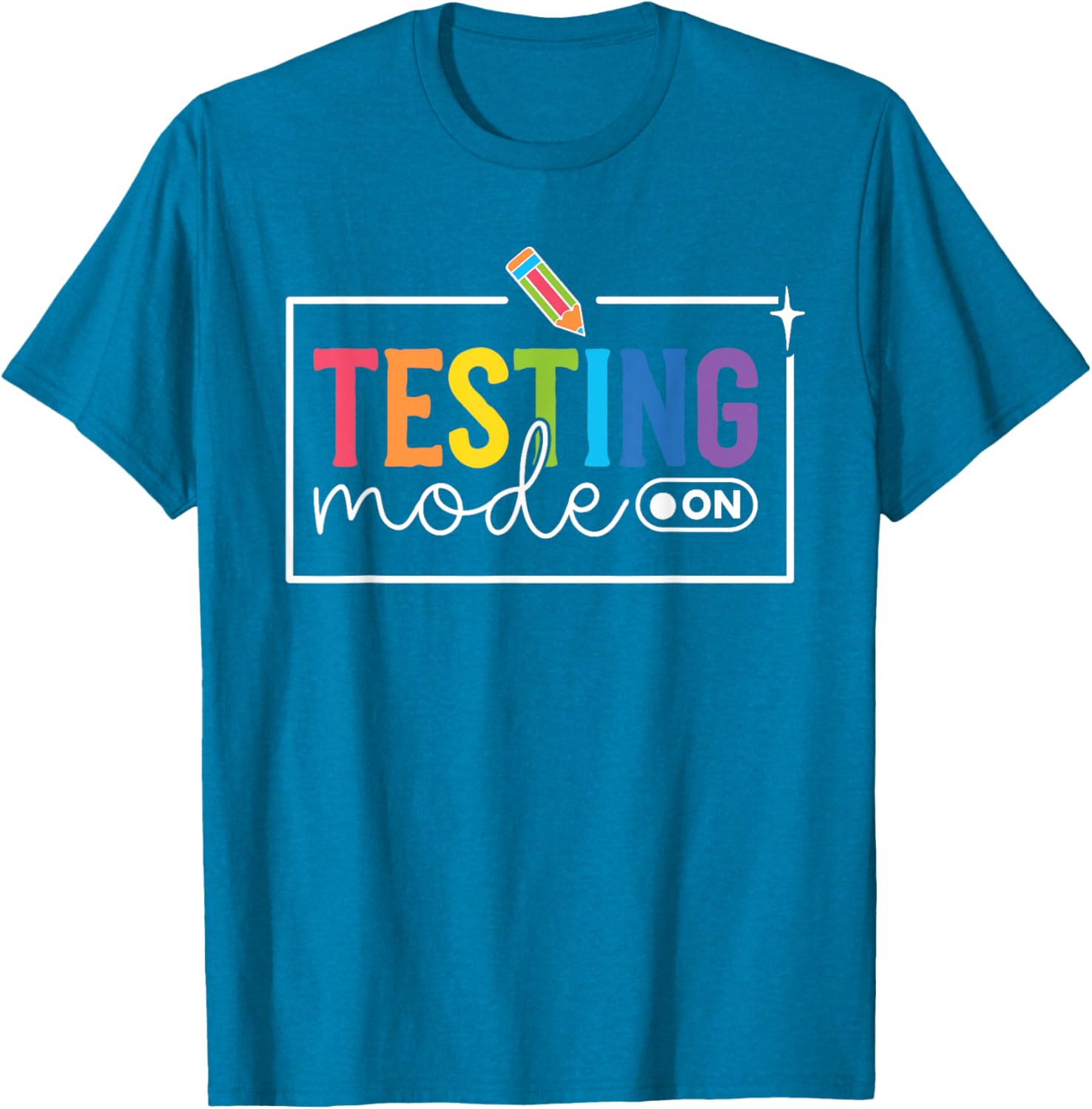 Funny Testing Mode on Testing Day Motivational Teacher Kids T-Shirt