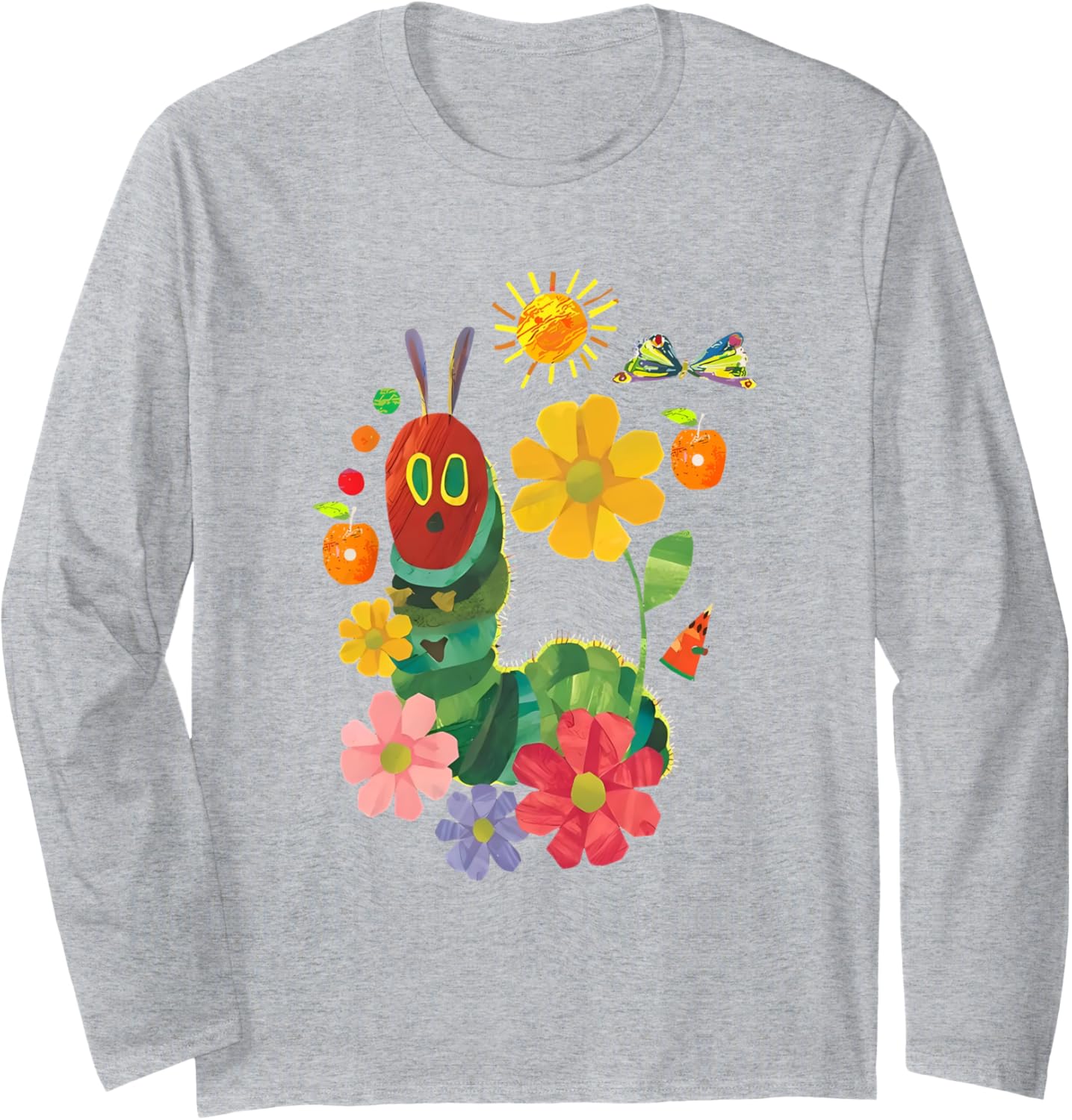 Funny The Hungry Caterpillar Bookish Teacher Back To School Long Sleeve T-Shirt