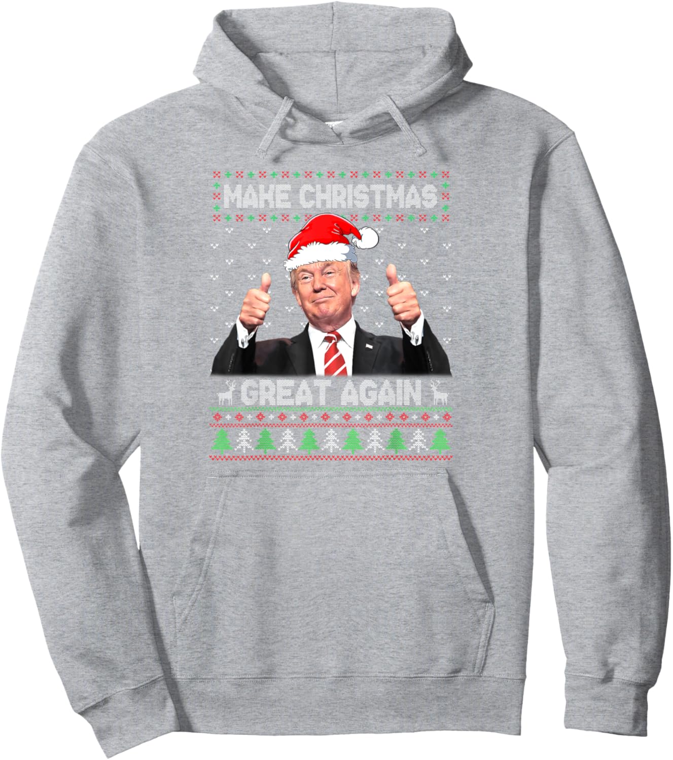 Funny Trump Make Christmas Great Again Ugly Sweater Xmas Pullover Hoodie