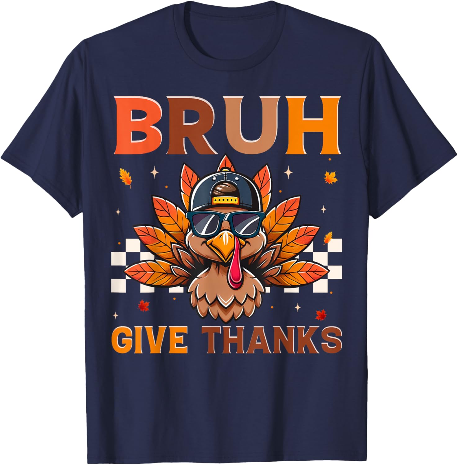 Funny Turkey Bruh Meme Thanksgiving Shirts For Boys Men Kids T-Shirt